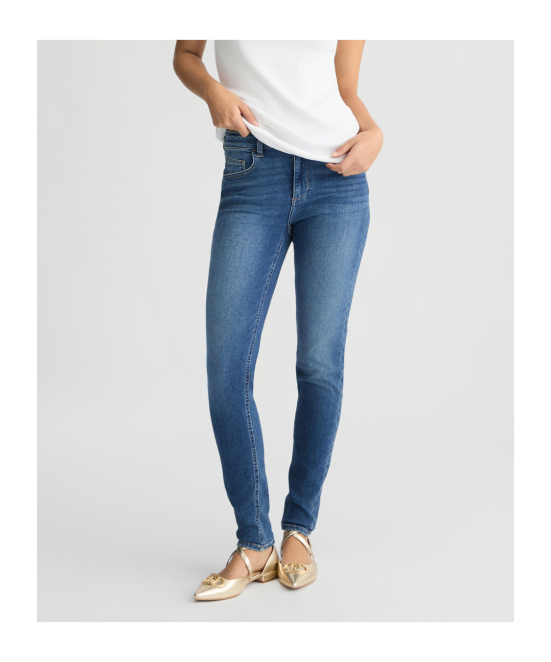 LIU •JO BELT-LOOP JEANS