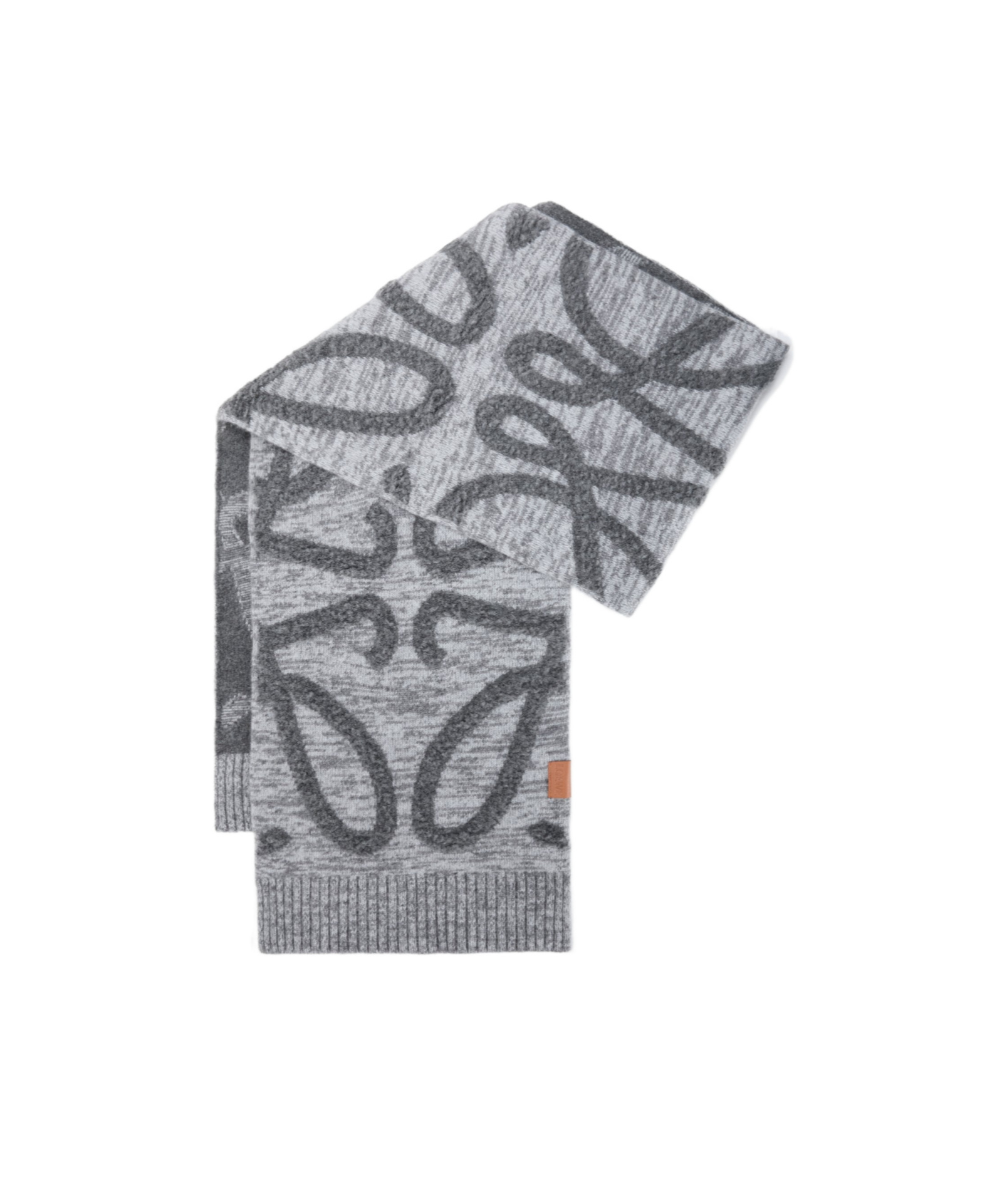 Loewe Rectangular Scarf In Gray