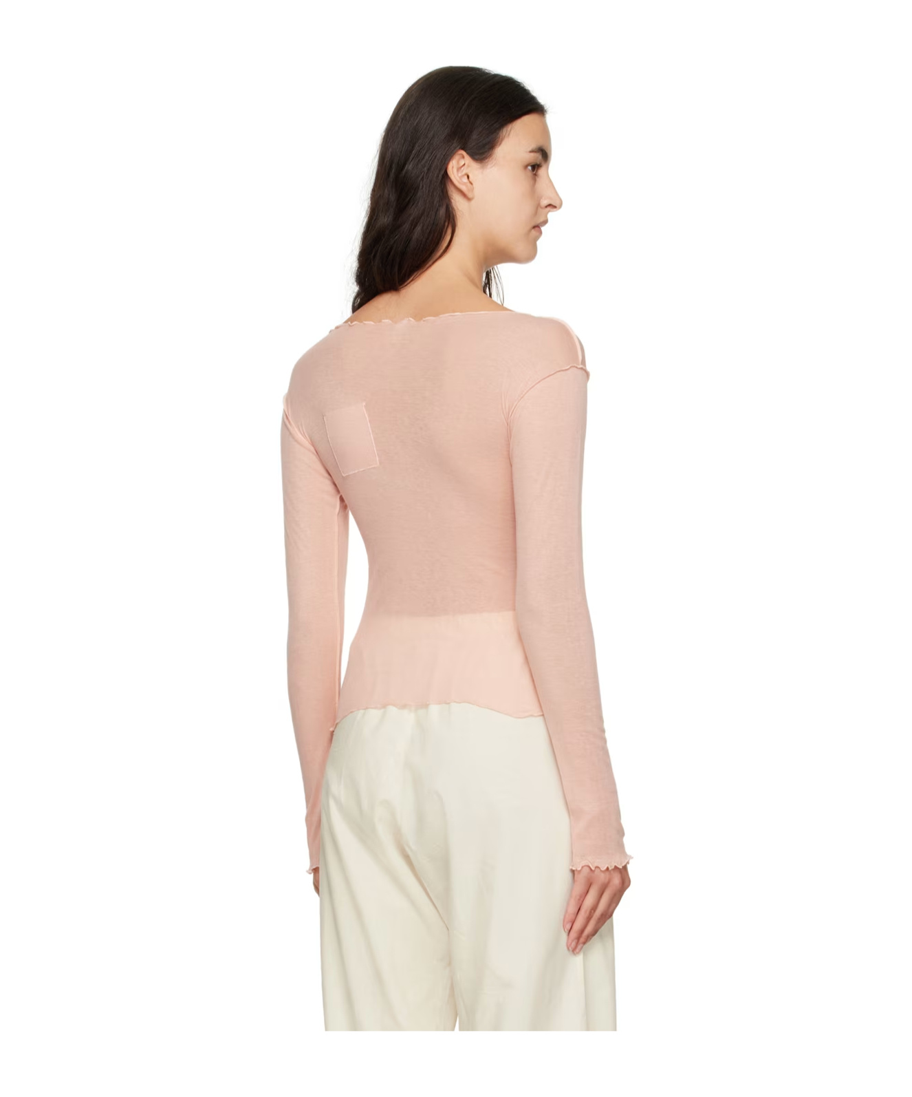 Baserange Pink Gem Long Sleeve T-shirt In Nude