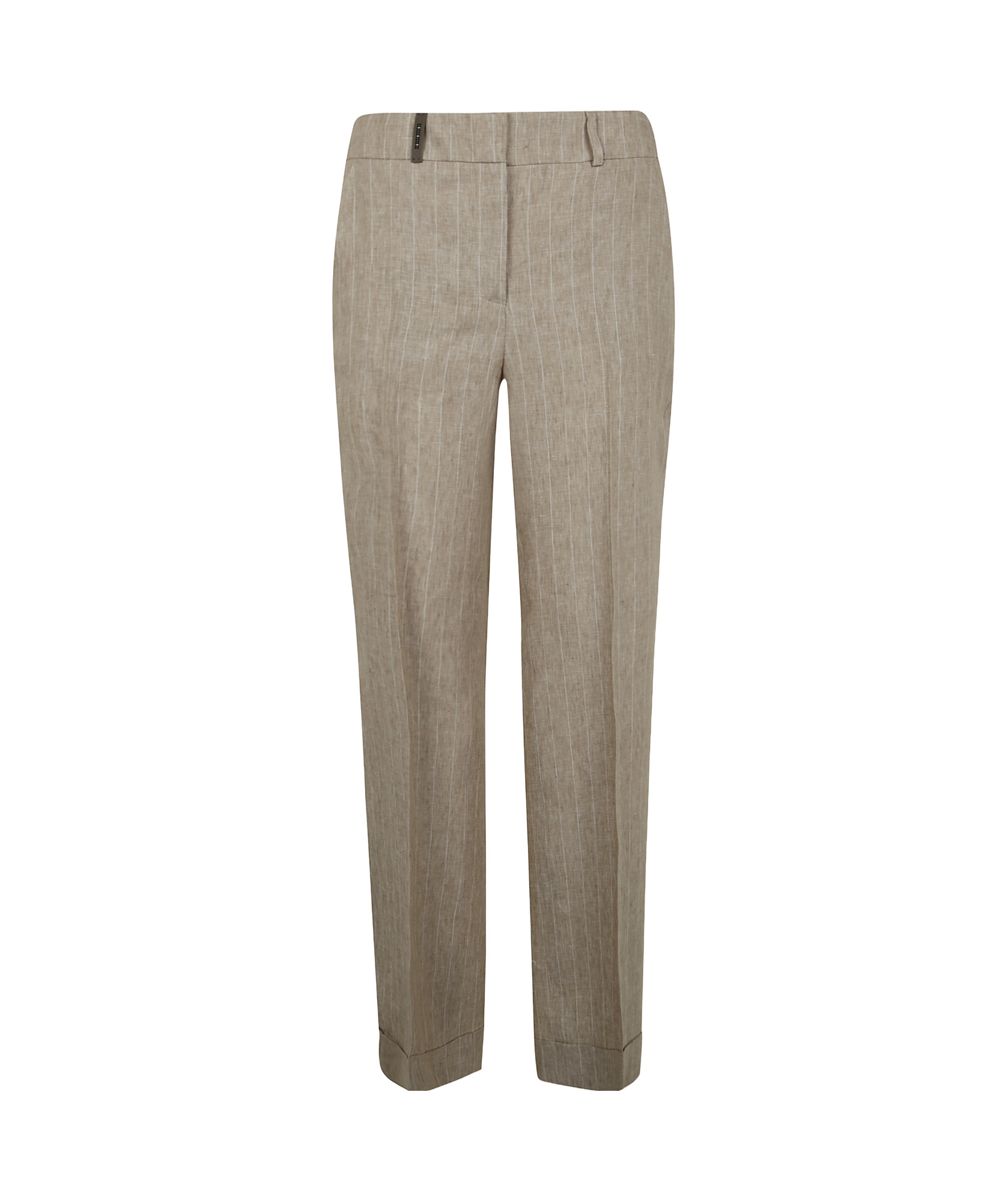 Peserico Pinstripe-pattern Trousers In Nude