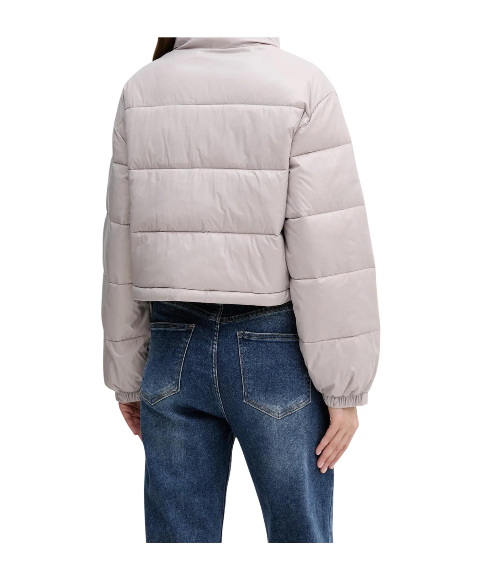 Calvin Klein Jeans Est.1978 Long-sleeved Cotton-padded Jacket In Gray