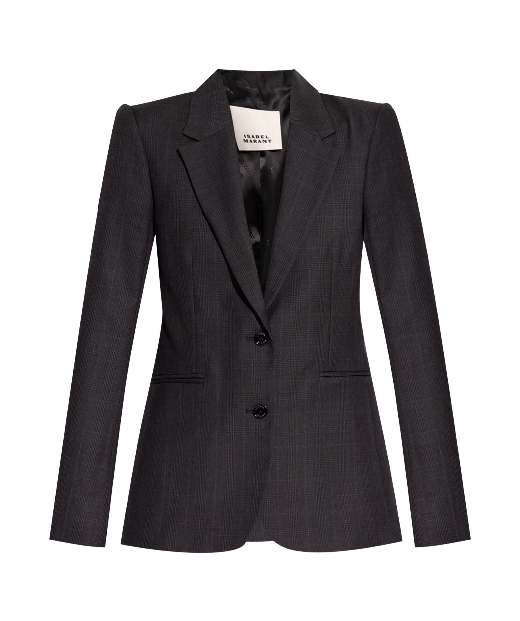 Isabel Marant Reva Checked Blazer In Black