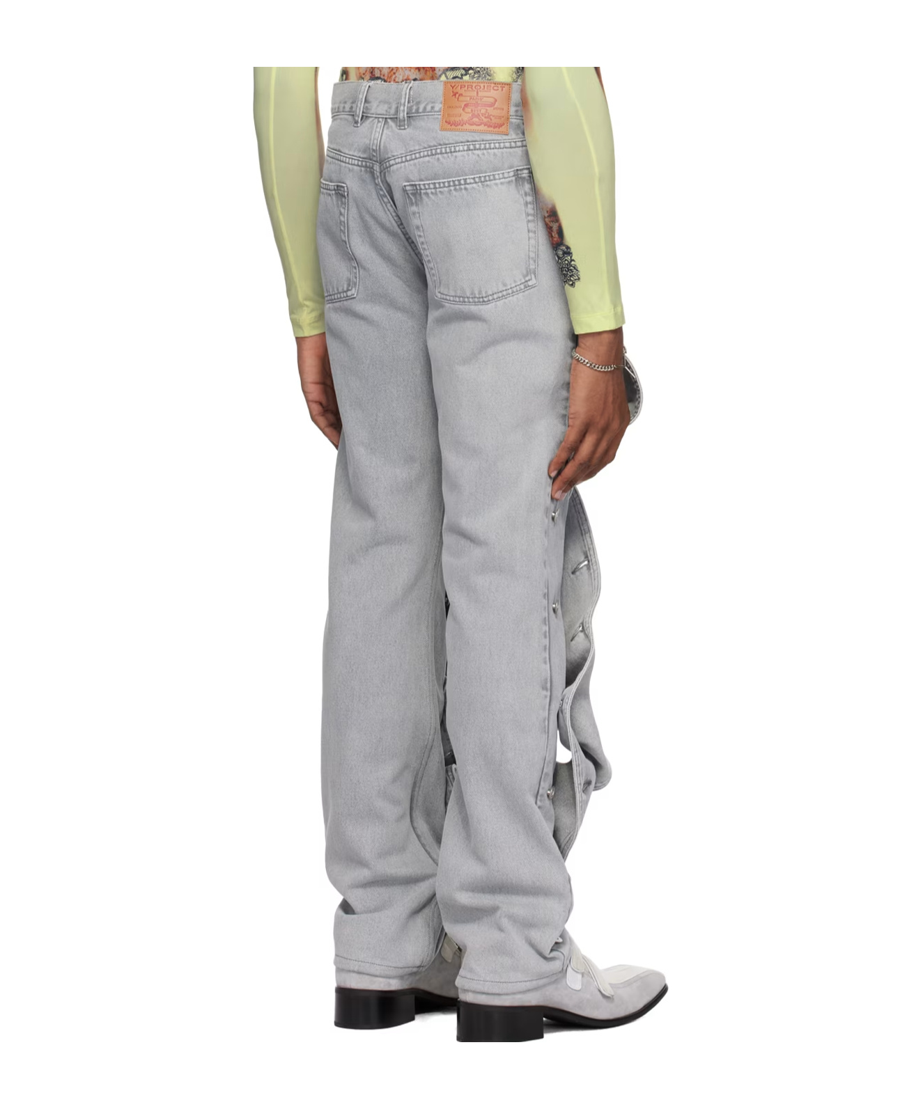 Y/project Belt-loop Jeans In Gray