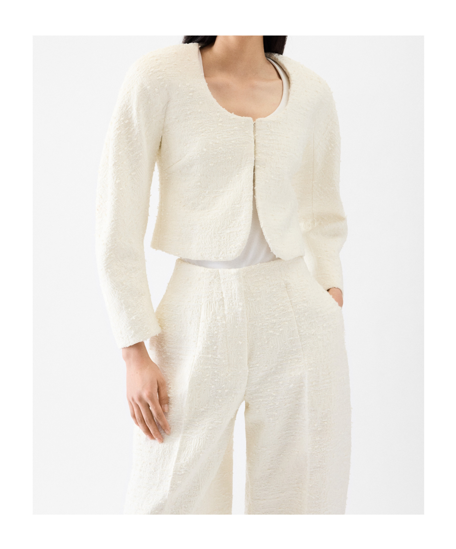 Jacquemus Cropped Cardigan Jacket In White