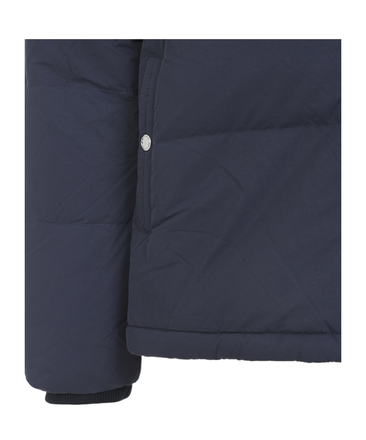 Paul Smith Hooded Navy Blue Polyamide Jacket In Blue