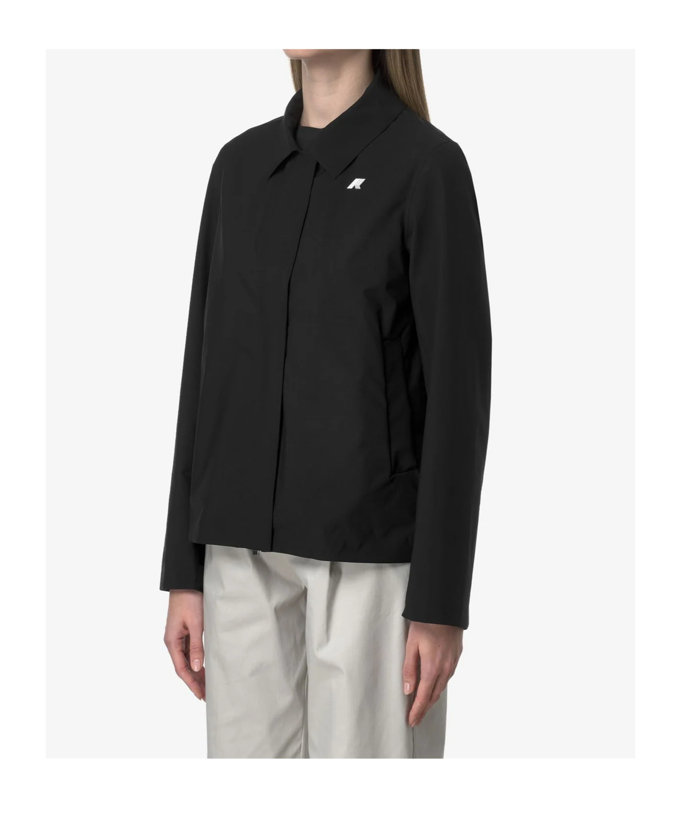 K-way Black Arabel Strech Jacket In Black