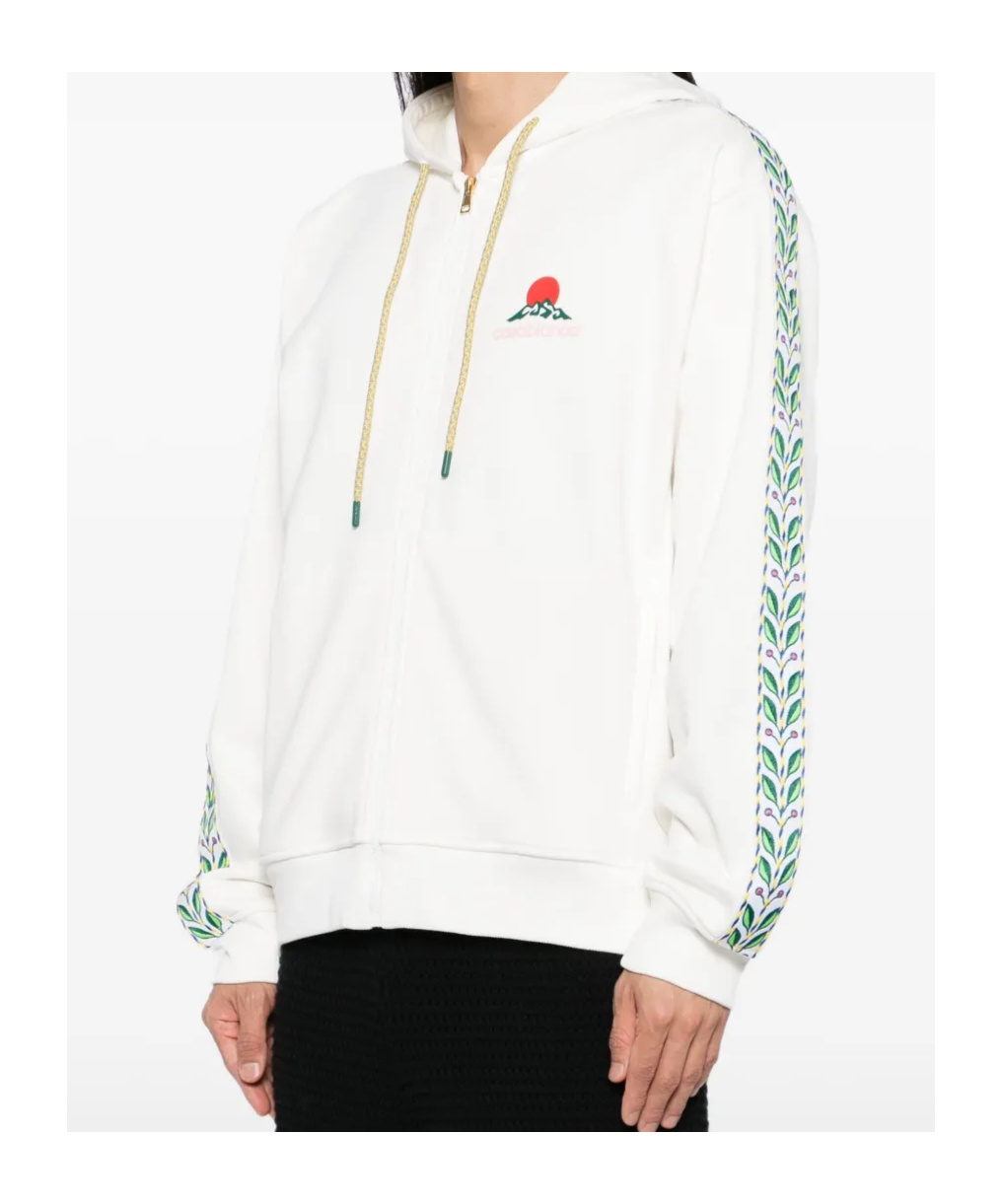 Casablanca Long Sleeve Sweatshirt In White