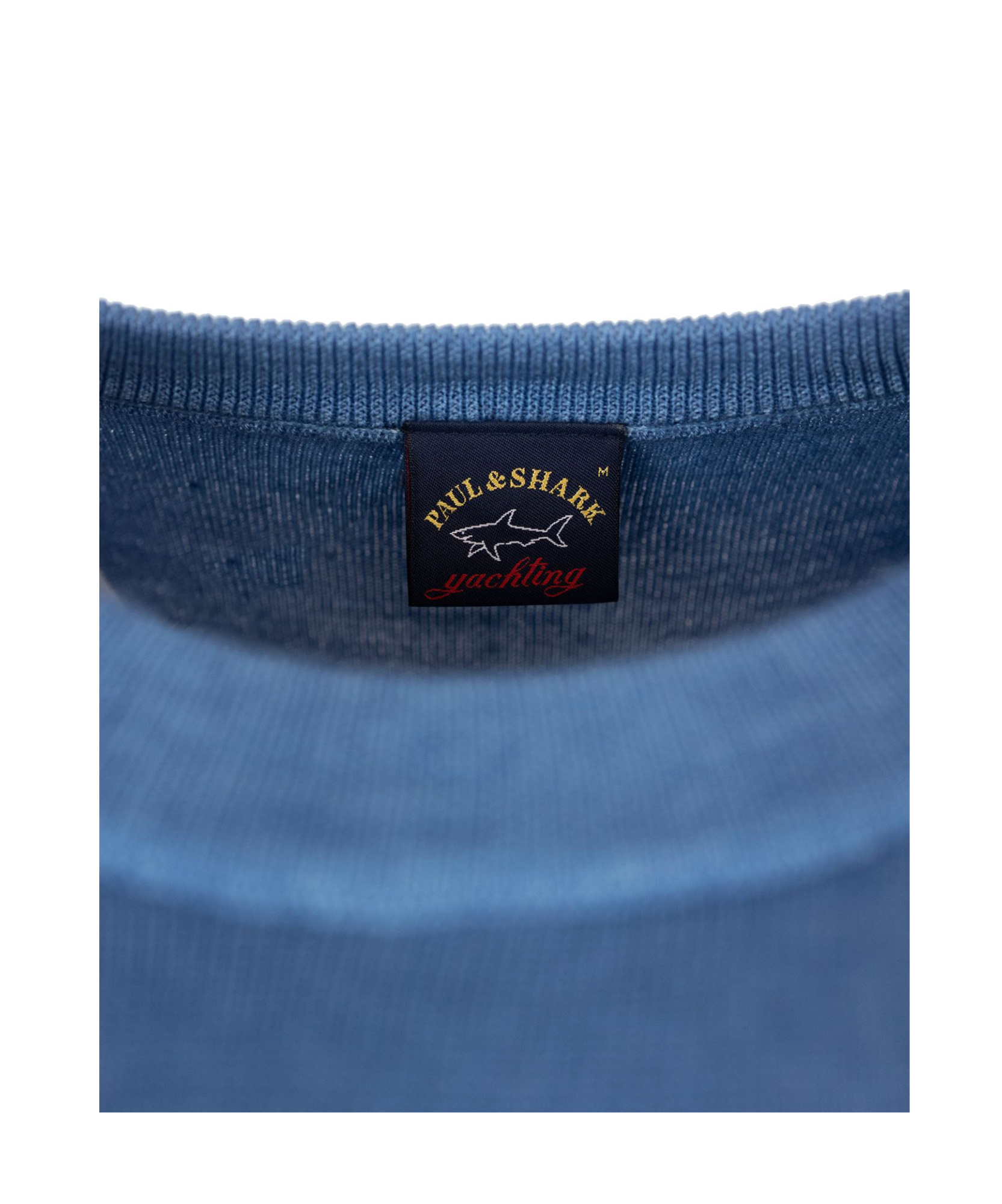 Paul & Shark Crewneck In Light Blue Extrafine Wool In Blue