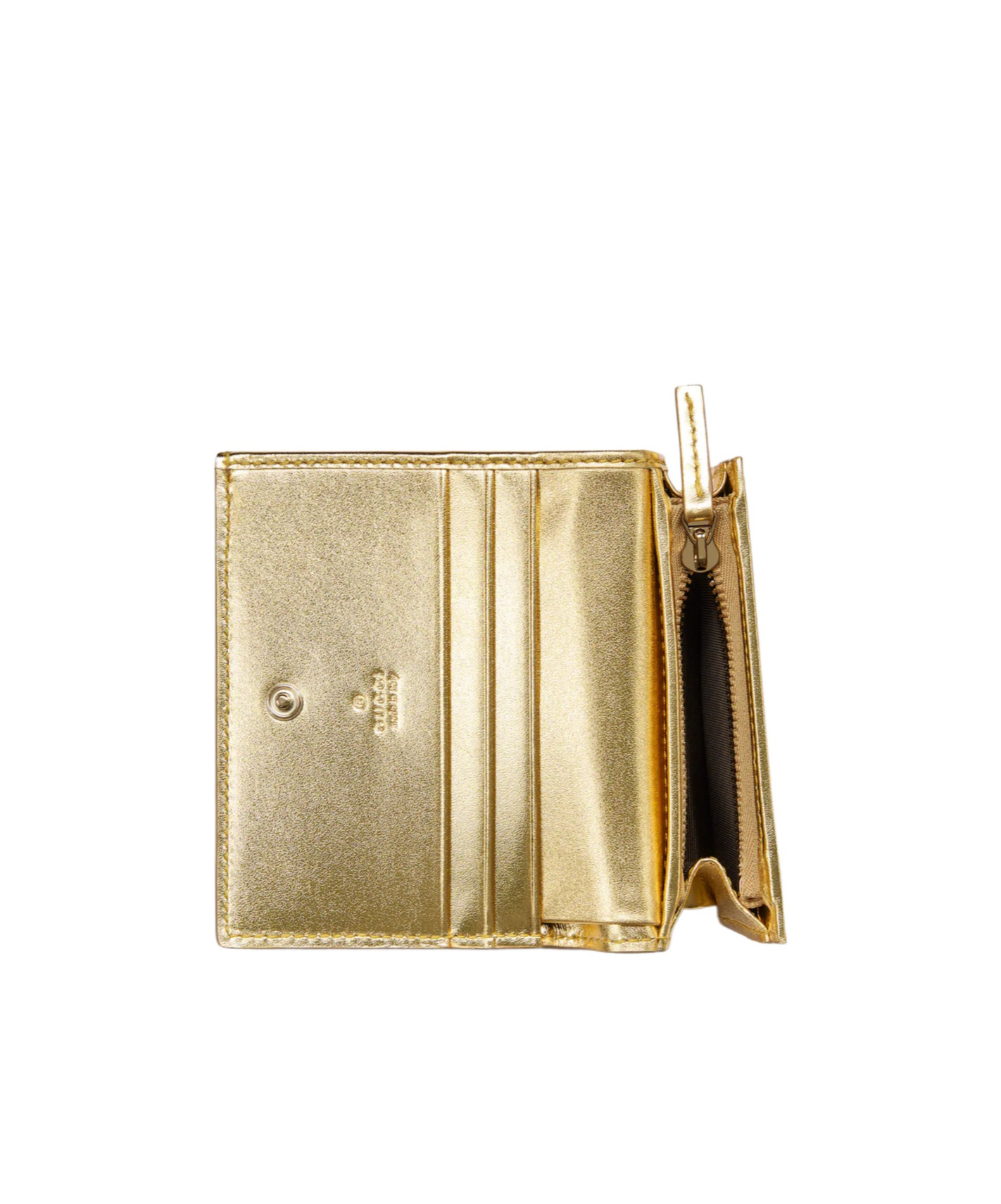 Gucci Gg Marmont Python Small Wallet In Brown