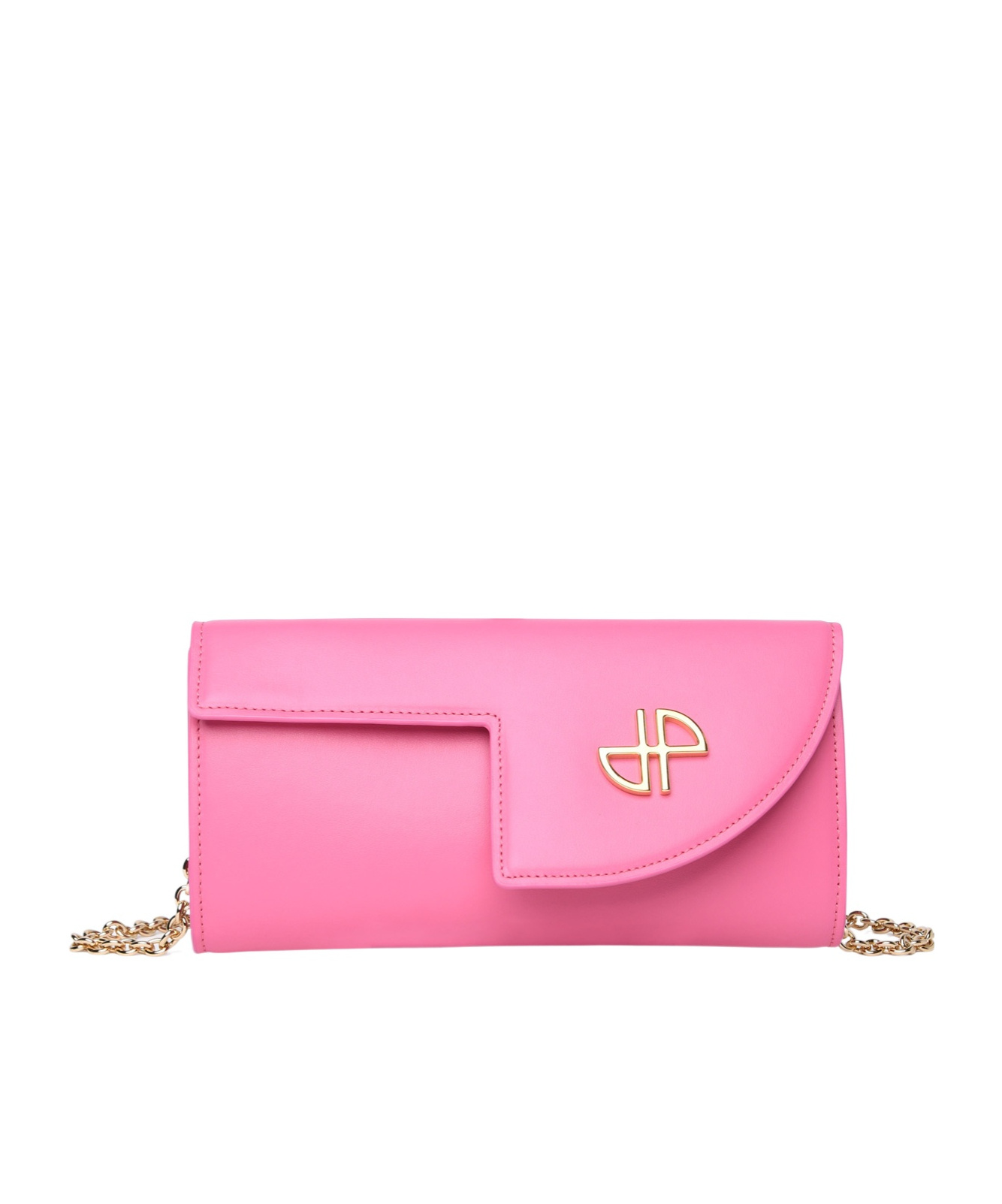 Patou Jp Chain-link Leather Clutch Bag In Pink