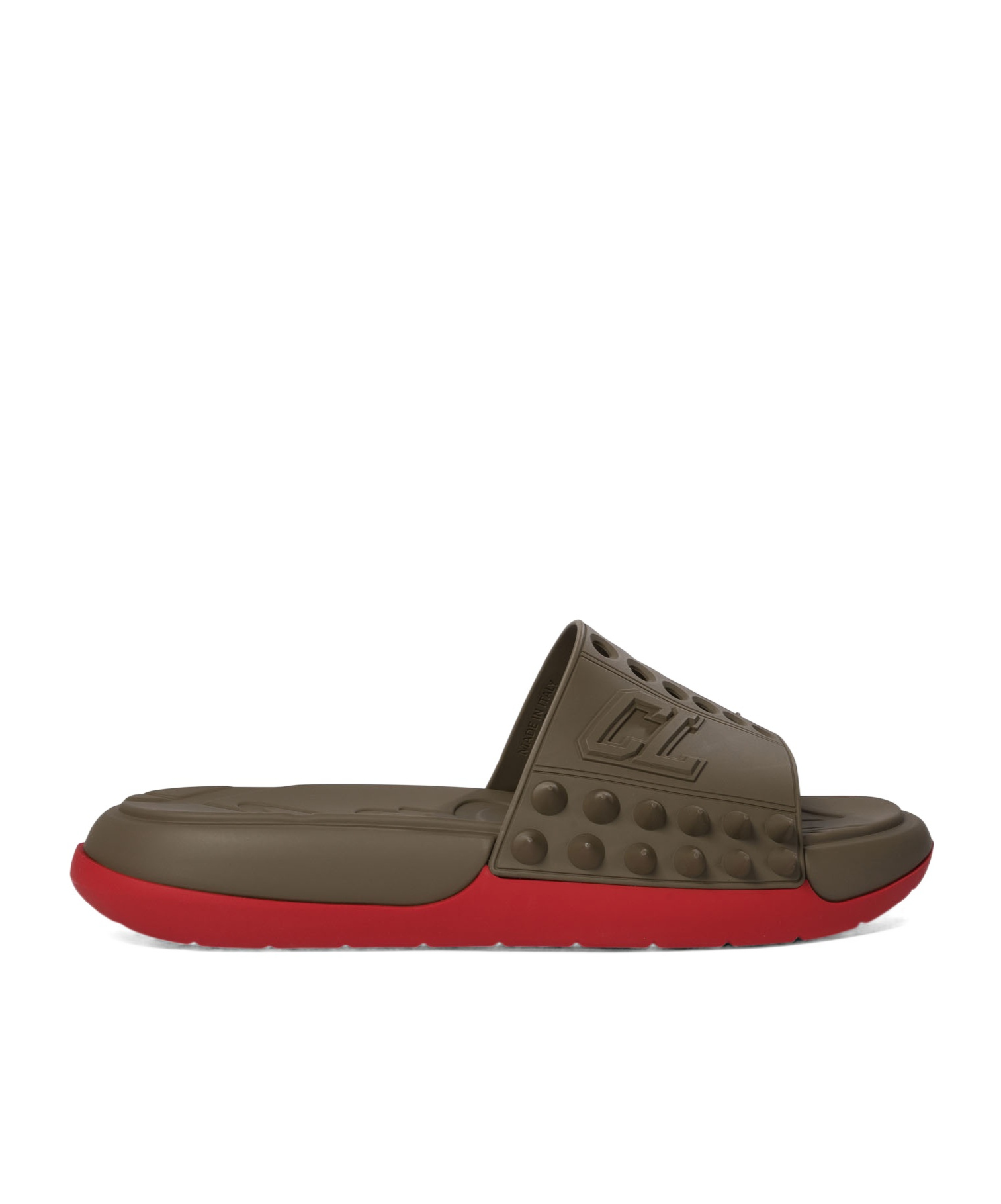 Christian Louboutin Louboutin Men Mule Take It Easy Flat Rubber In Brown