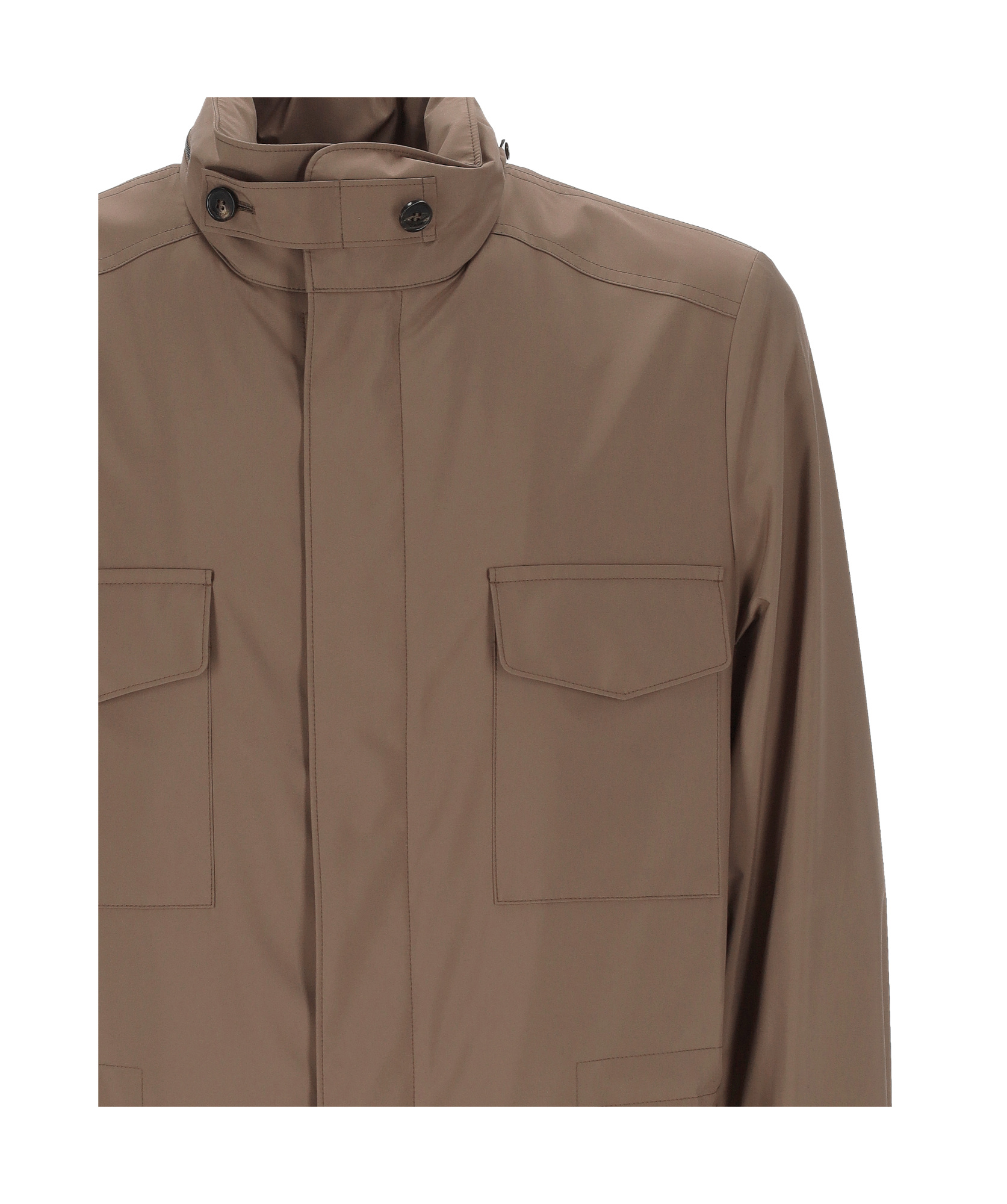 Loro Piana Long-sleeved Casual Jacket In Brown