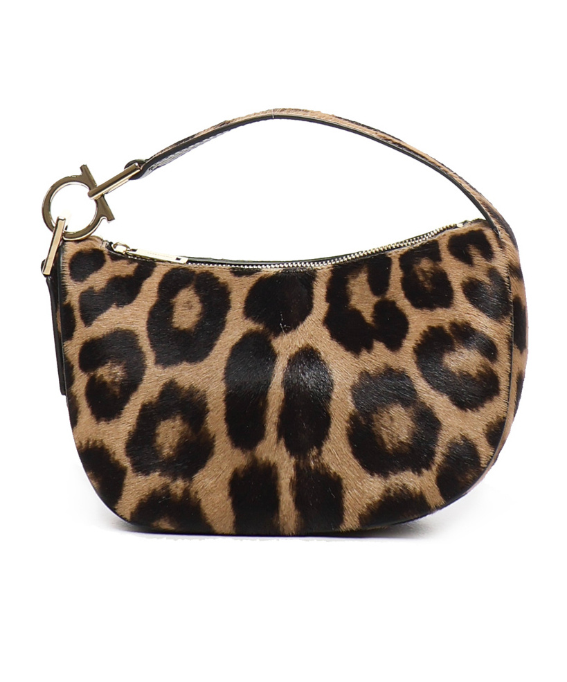 Ferragamo North-south Gancini-embellished Shoulder Bag In Black
