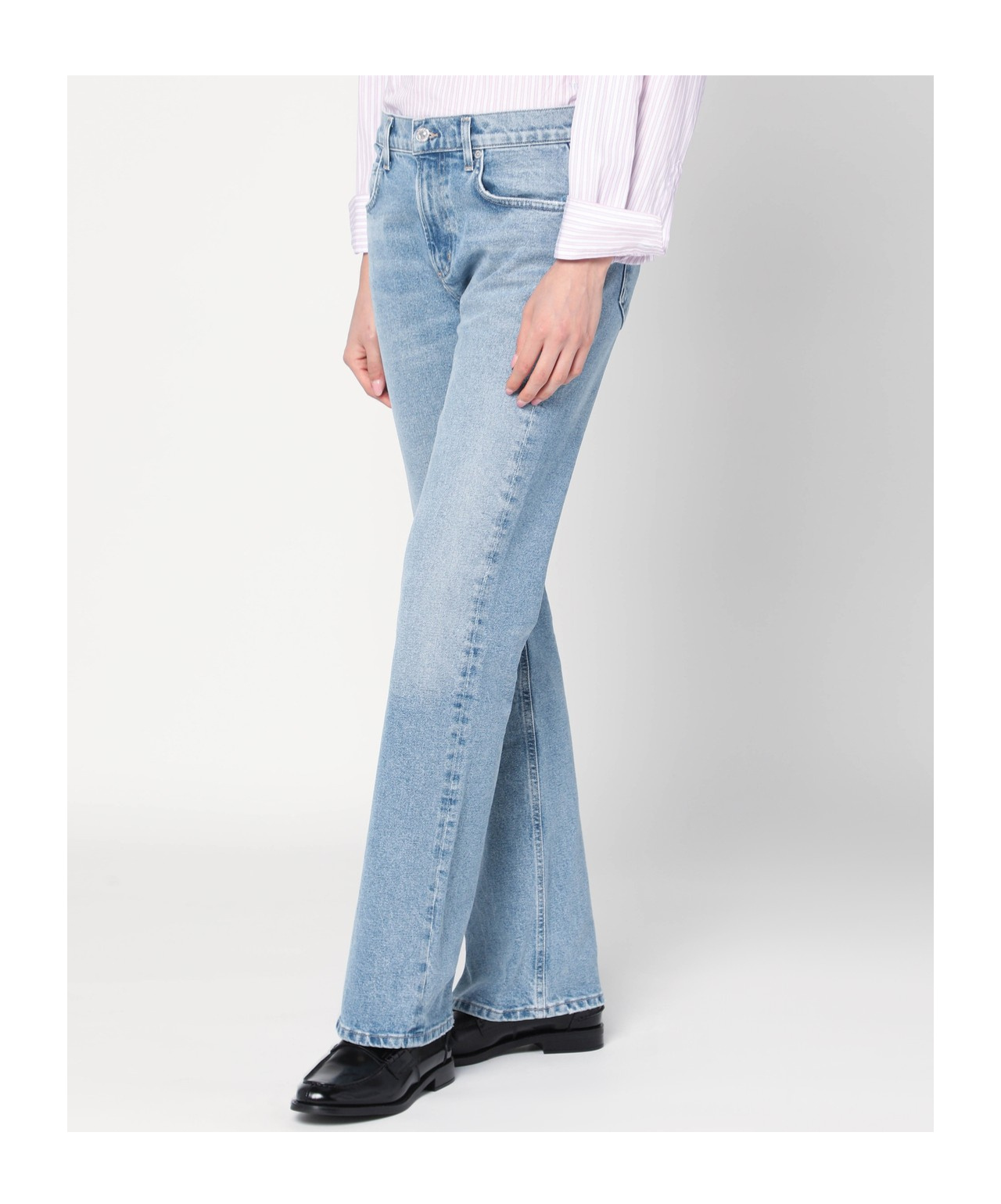 Citizens Of Humanity Florence Wide Straight In Scout In Light Vintage Indigo