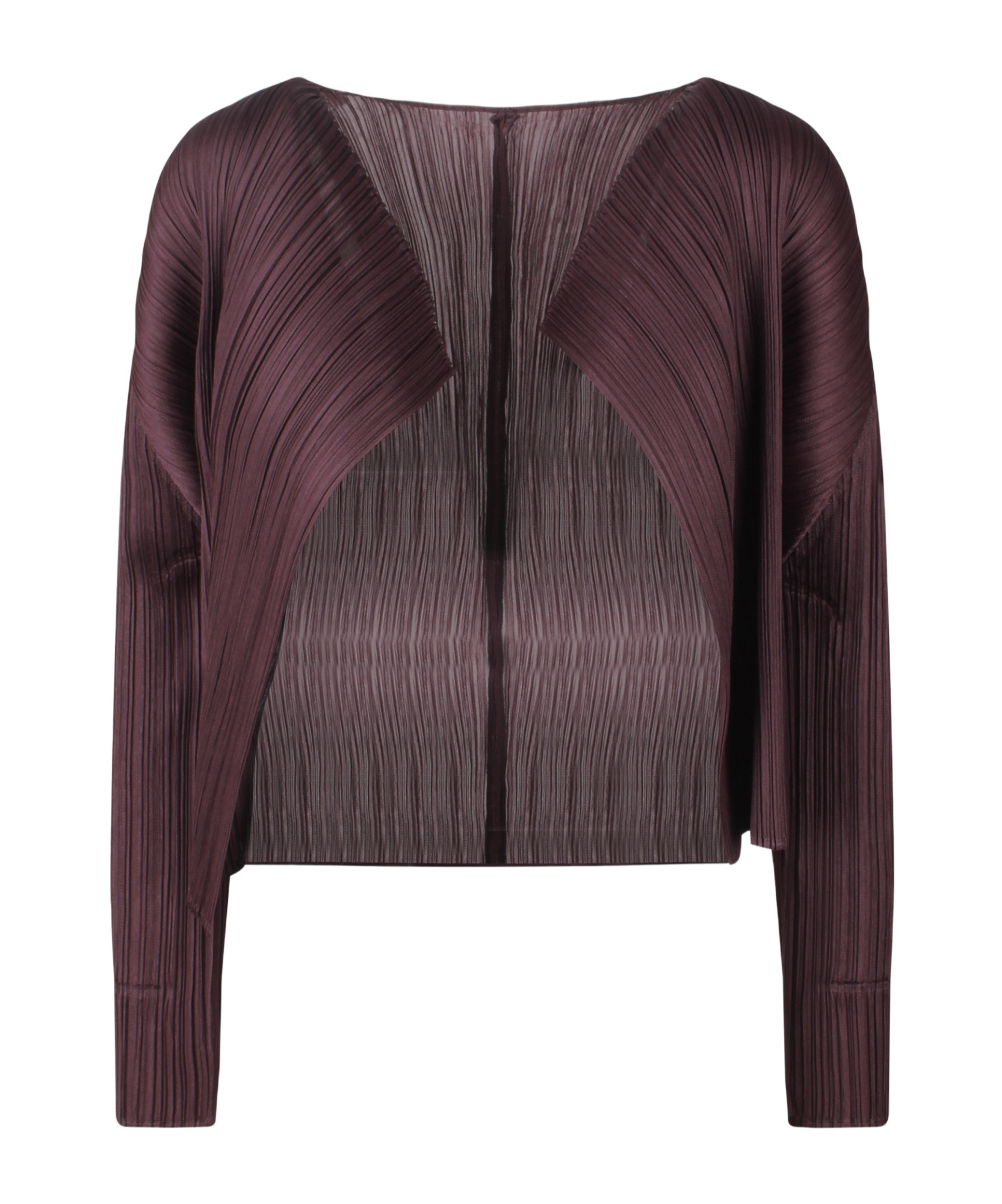 Issey Miyake Pleats Please Pleated Cardigan In Black