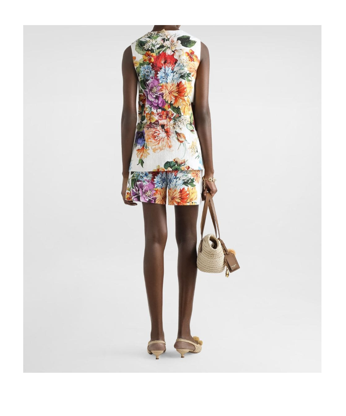 Dolce & Gabbana Dolce  Gabbana Flower Bouquet-printed Top In Multi