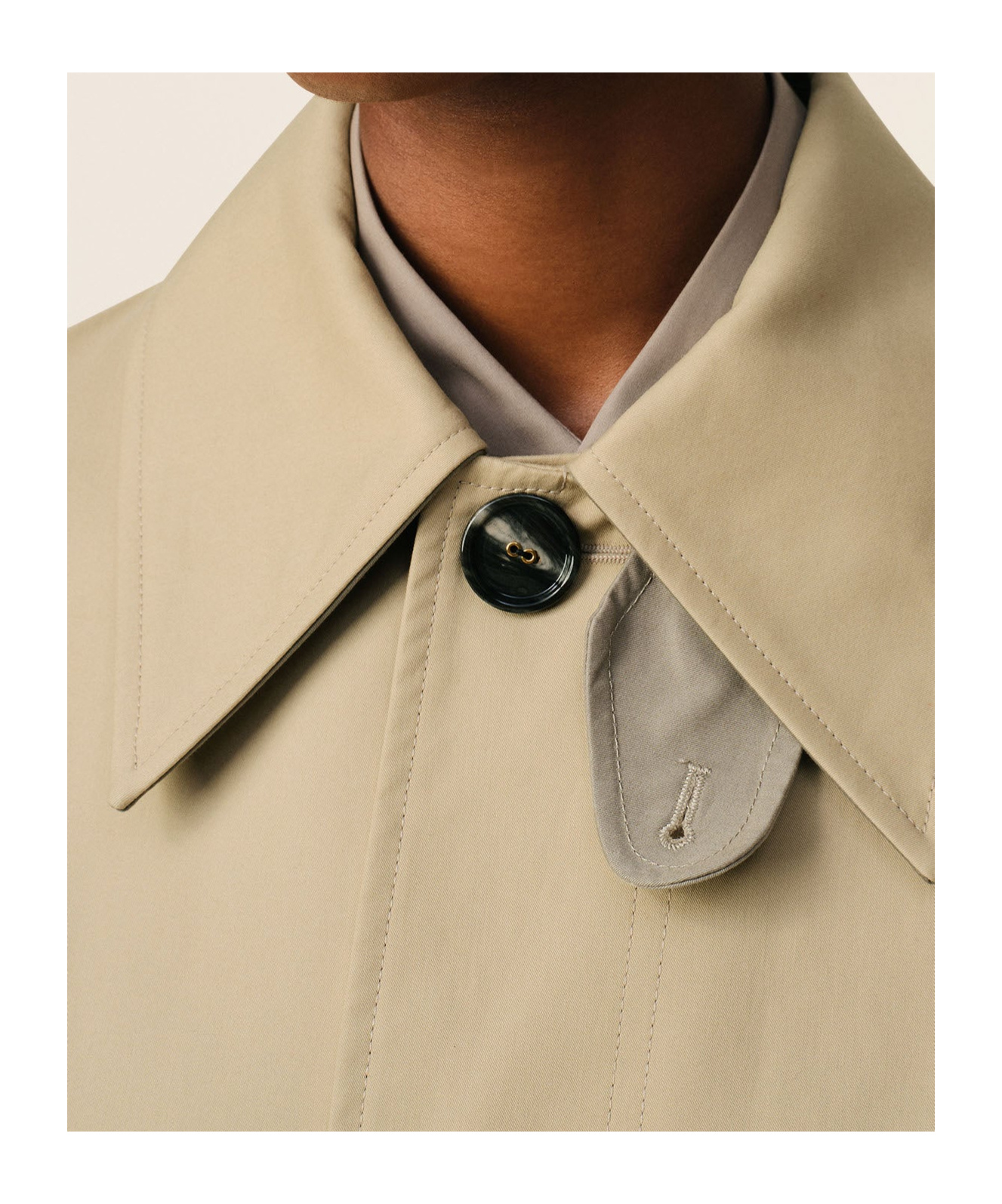 Ami Alexandre Mattiussi Single-breasted Casual Windbreaker In Nude