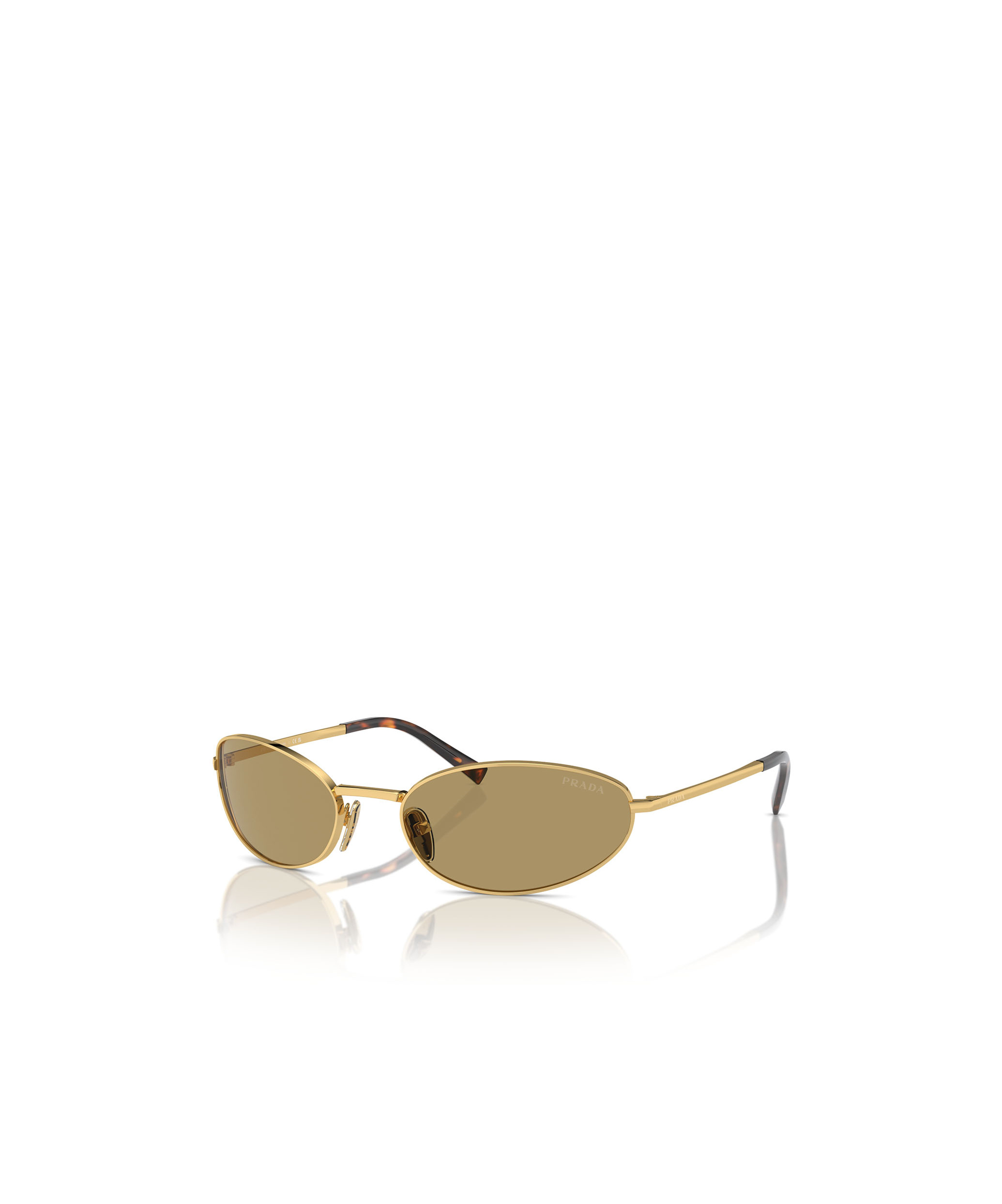Prada Eyewear Oval Frame Sunglasses In Green