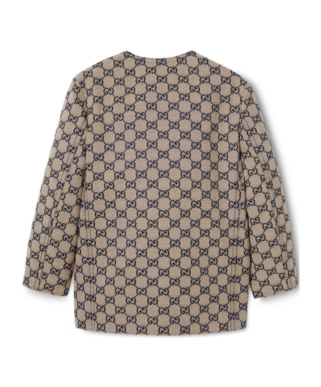 Gucci Children's Gg Canvas Jacket In Brown