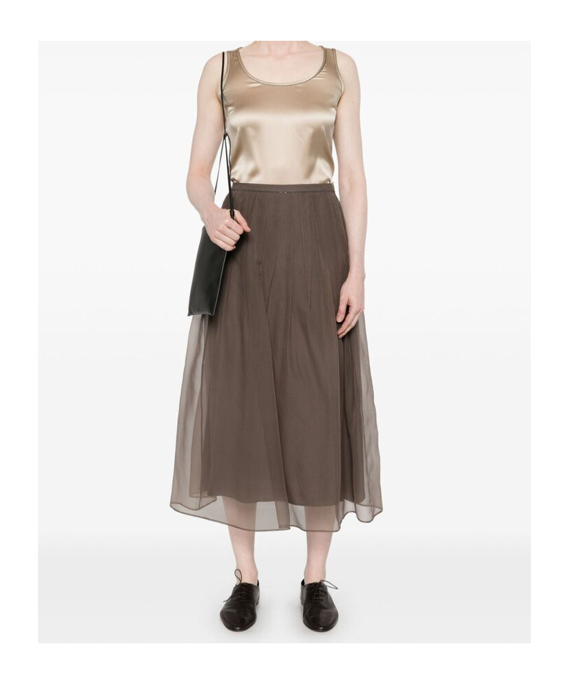 Brunello Cucinelli Monili Chain-detail Tank Top In Nude