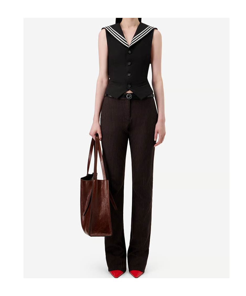 Coperni Striped Detail Vest In Black