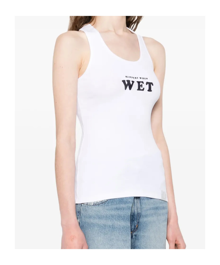 Stella Mccartney Rubberised Slogan-print Tank Top