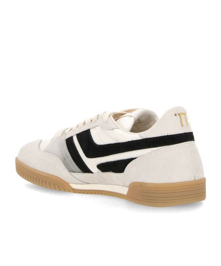 Tom Ford Round Head Lacing Low-cut Casual Sneakers In White