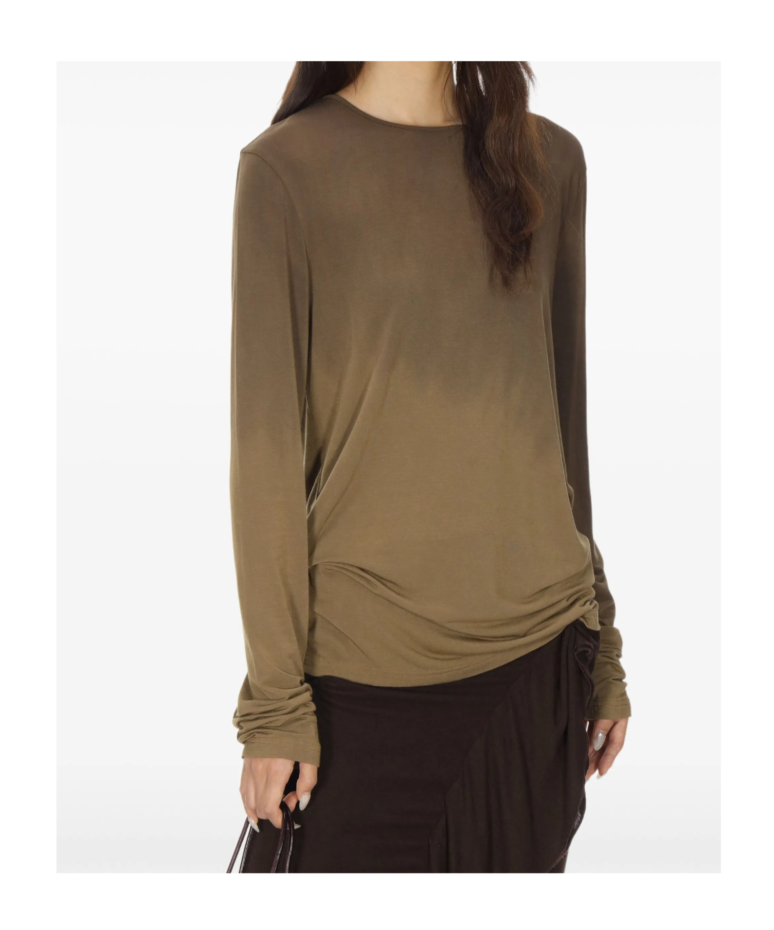 Uma Wang Long-sleeved T-shirt In Brown