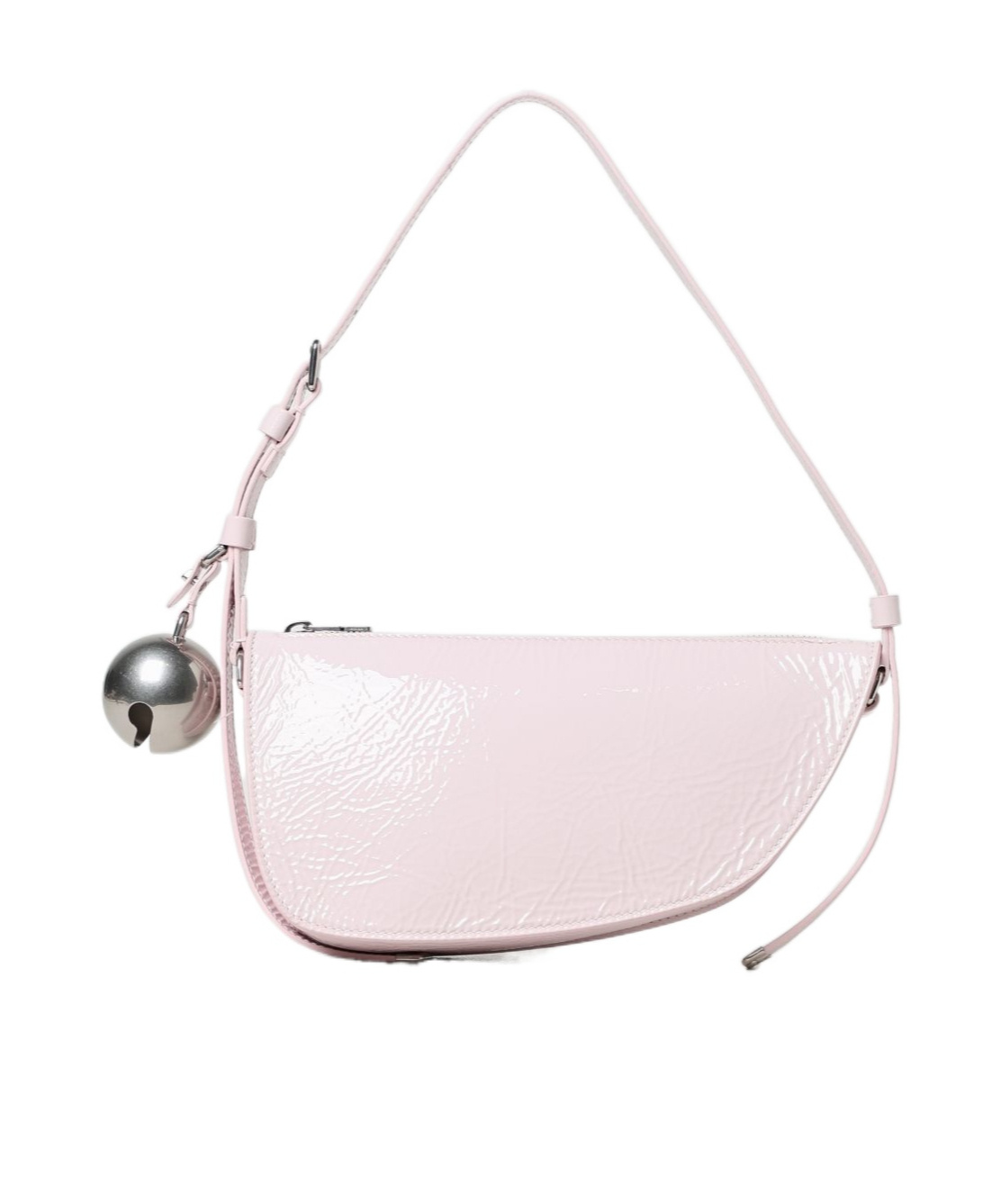 Shop Burberry Mini Sling Shield Leather Shoulder Bag In Pink