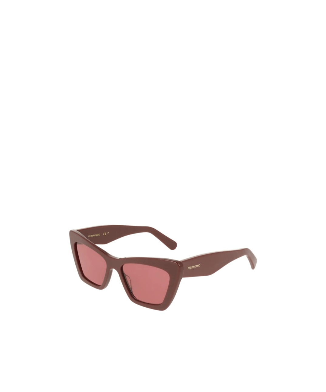 Ferragamo Geometric Frame Sunglasses In Burgundy