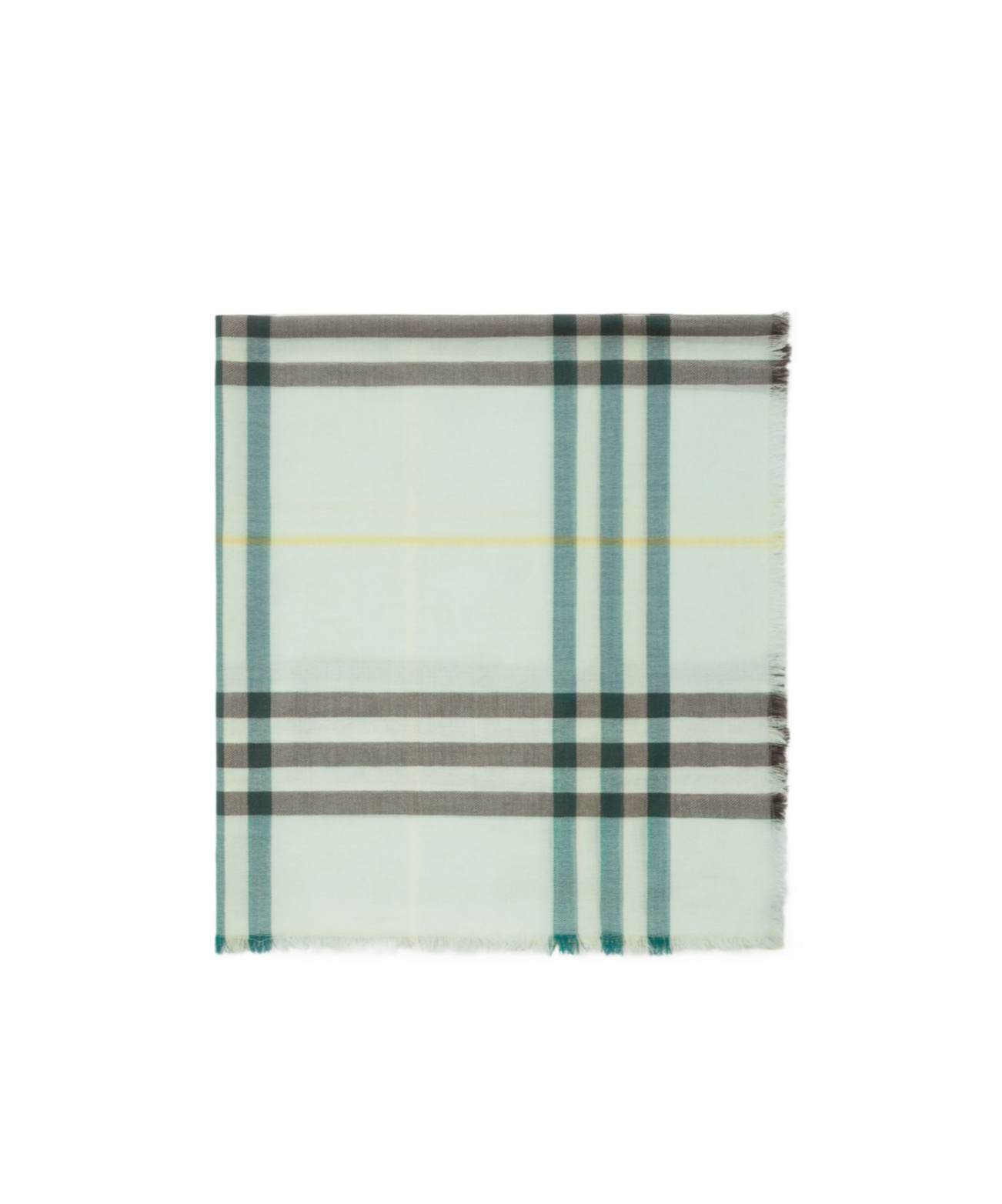 Burberry Giant Check-print Wool Scarf In White