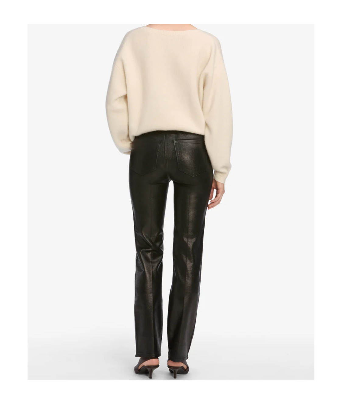 Frame High-waisted Straight-leg Jeans In Brown