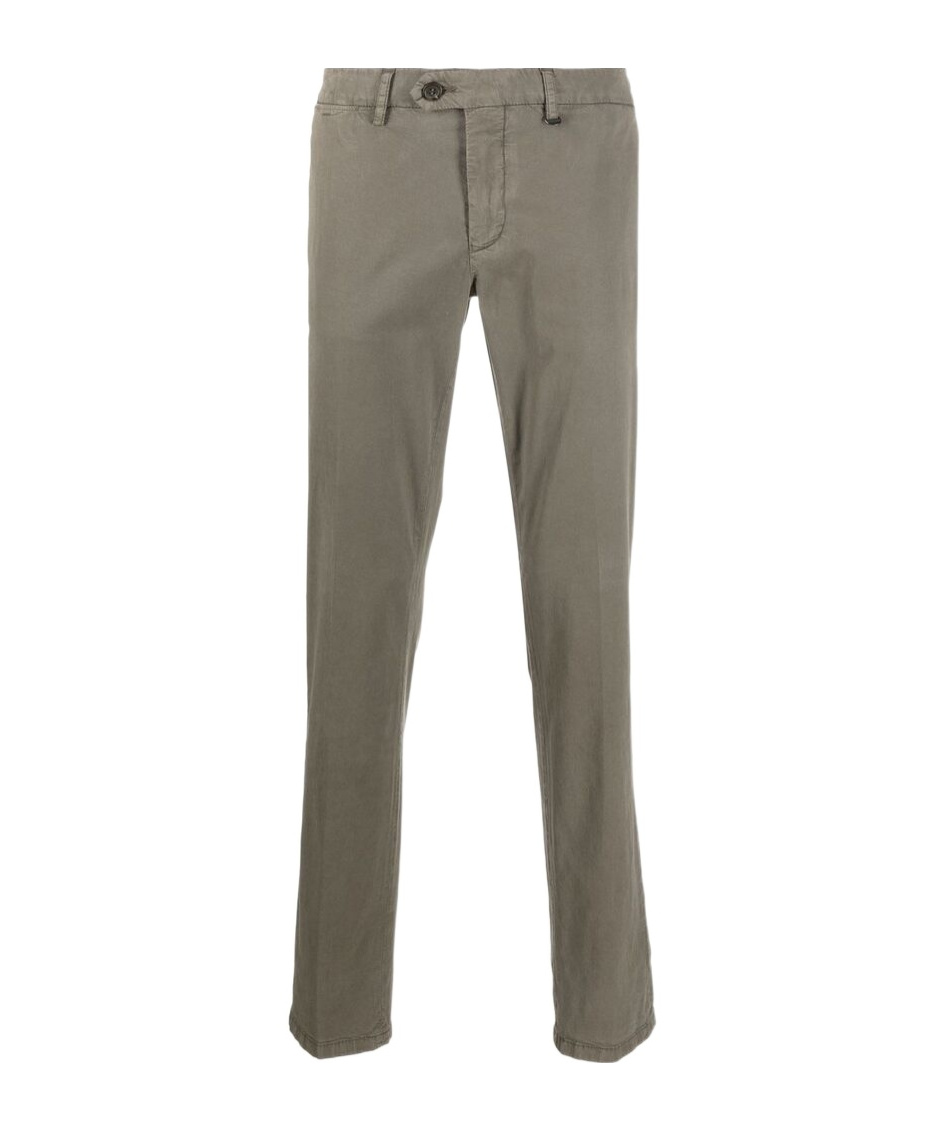 Canali Belt-loop Casual Pants In Green