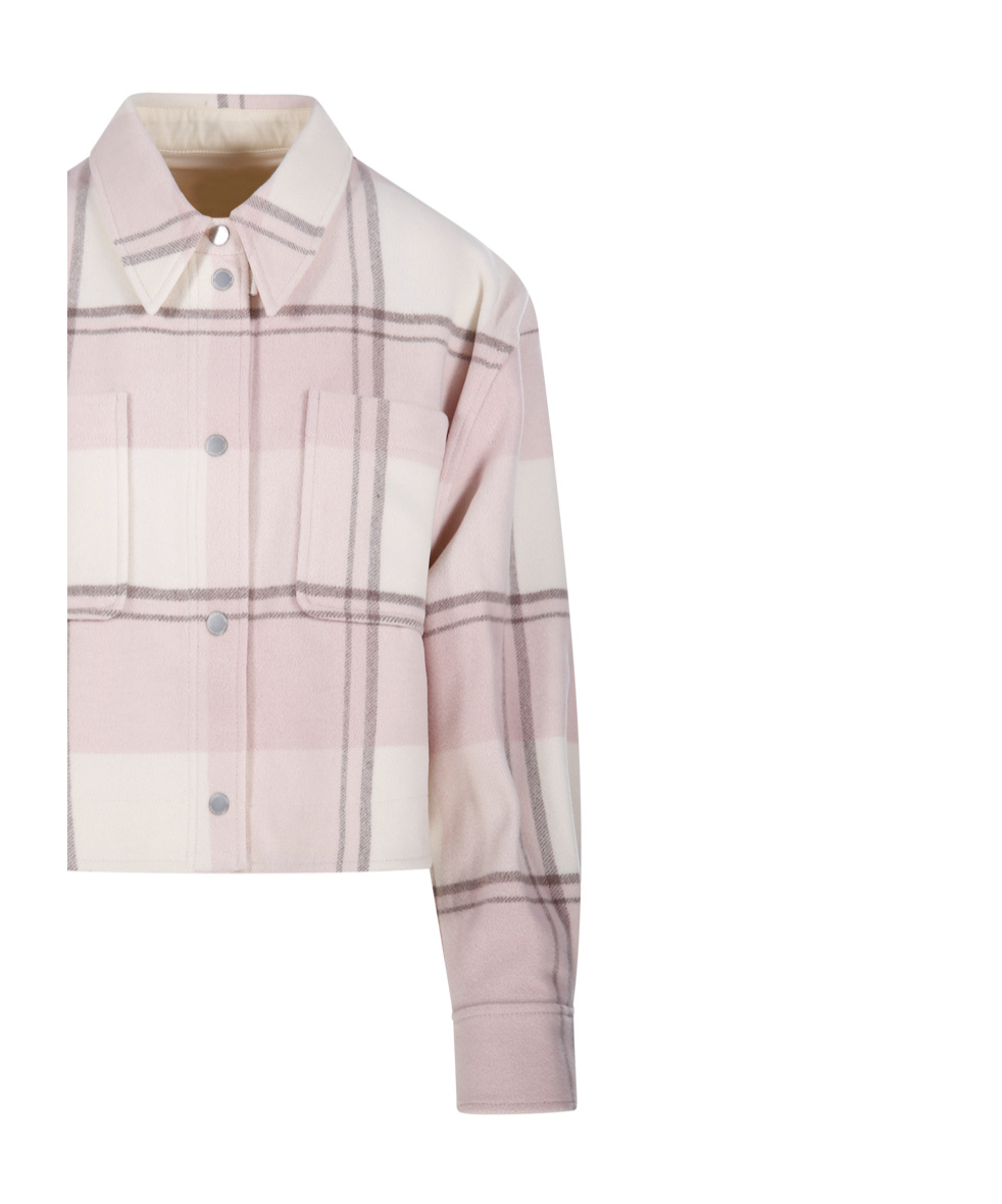 CANADA GOOSE CANADA GOOSE ALMANDINE CROPPED PLAID SHIRT JACKET 