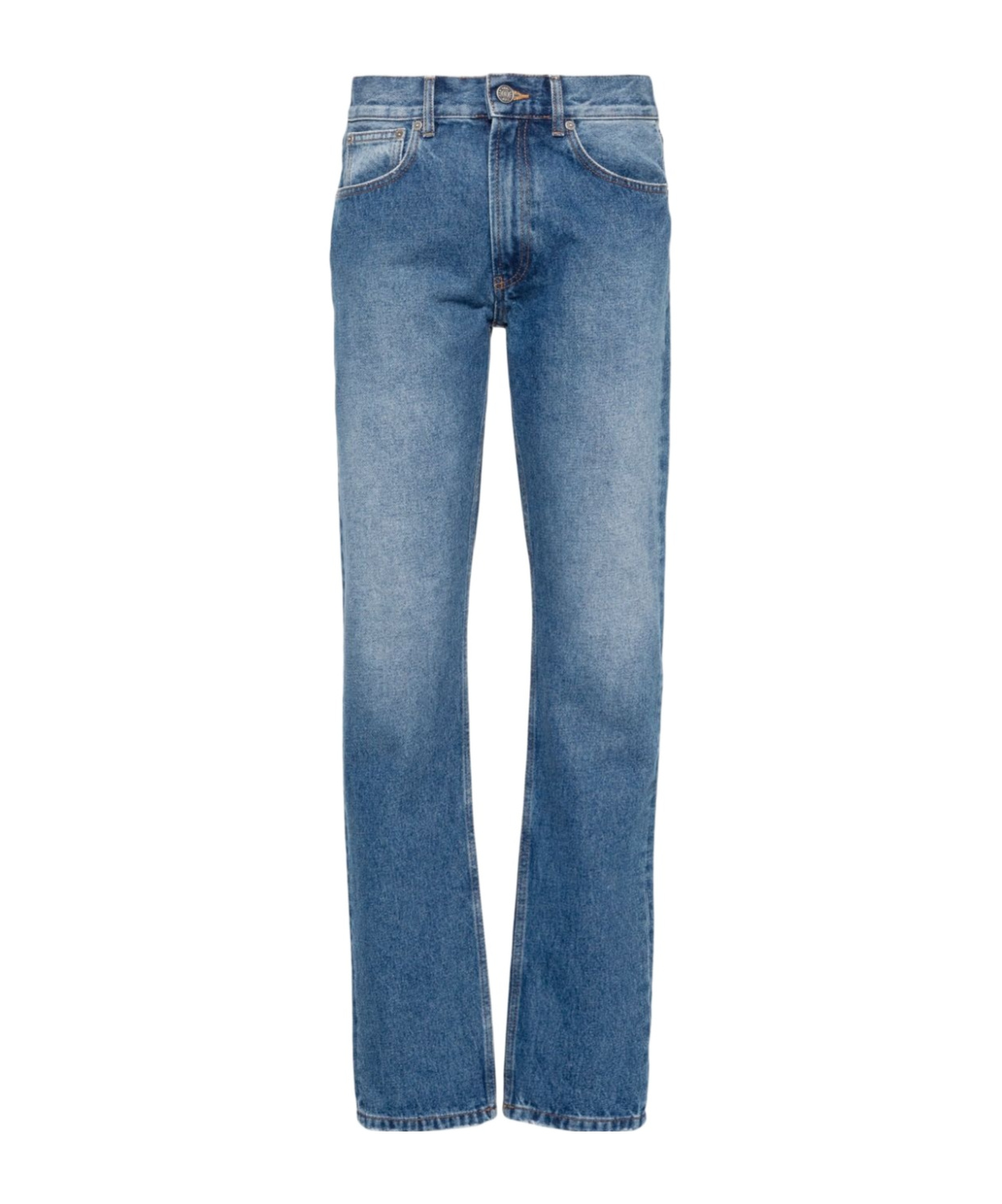 Jean Paul Gaultier Washed Tapered Jeans In Blue