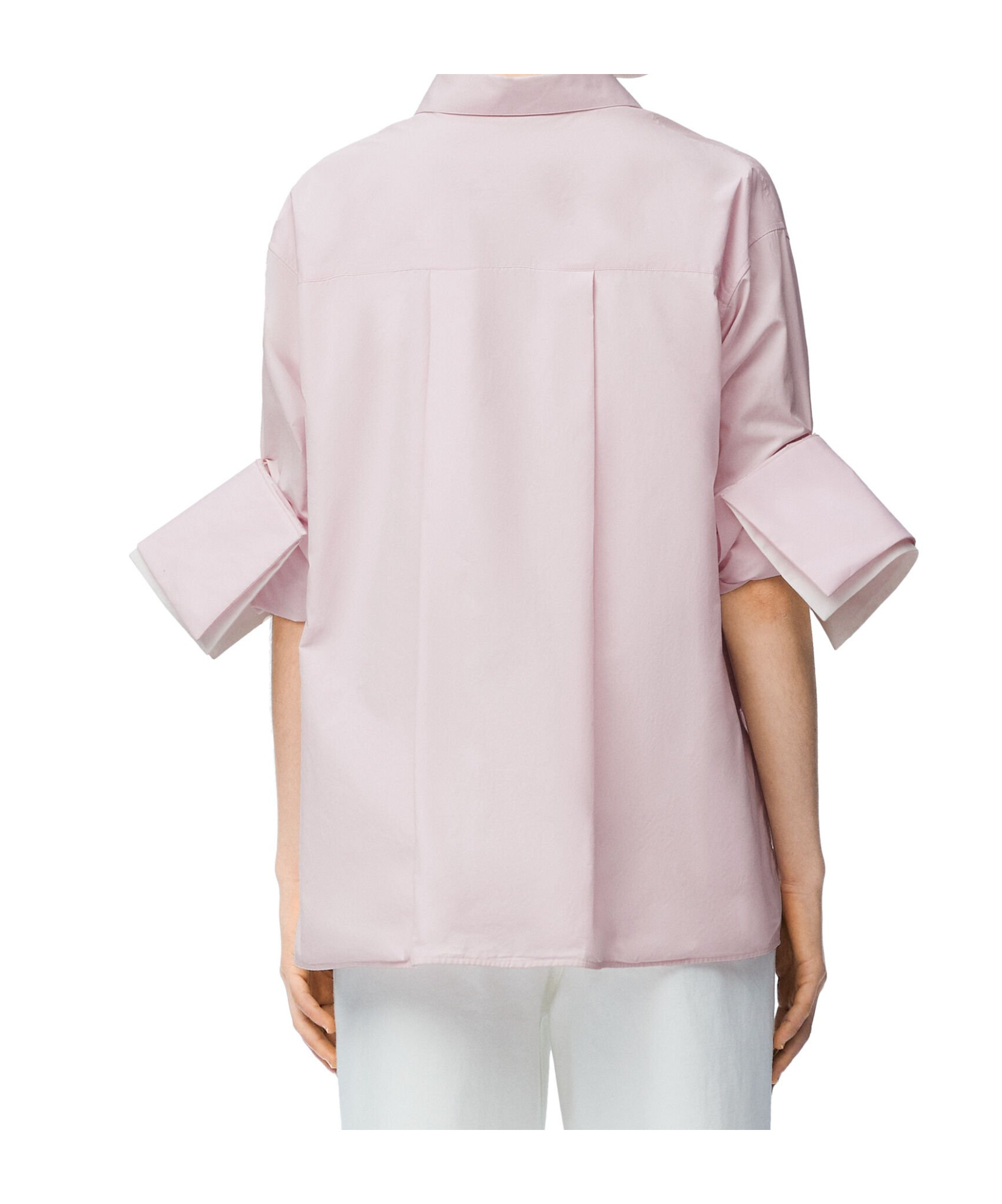 Loewe Womens Baby Light Pink Turn-up Long-sleeve Cotton-poplin Shirt In Purple