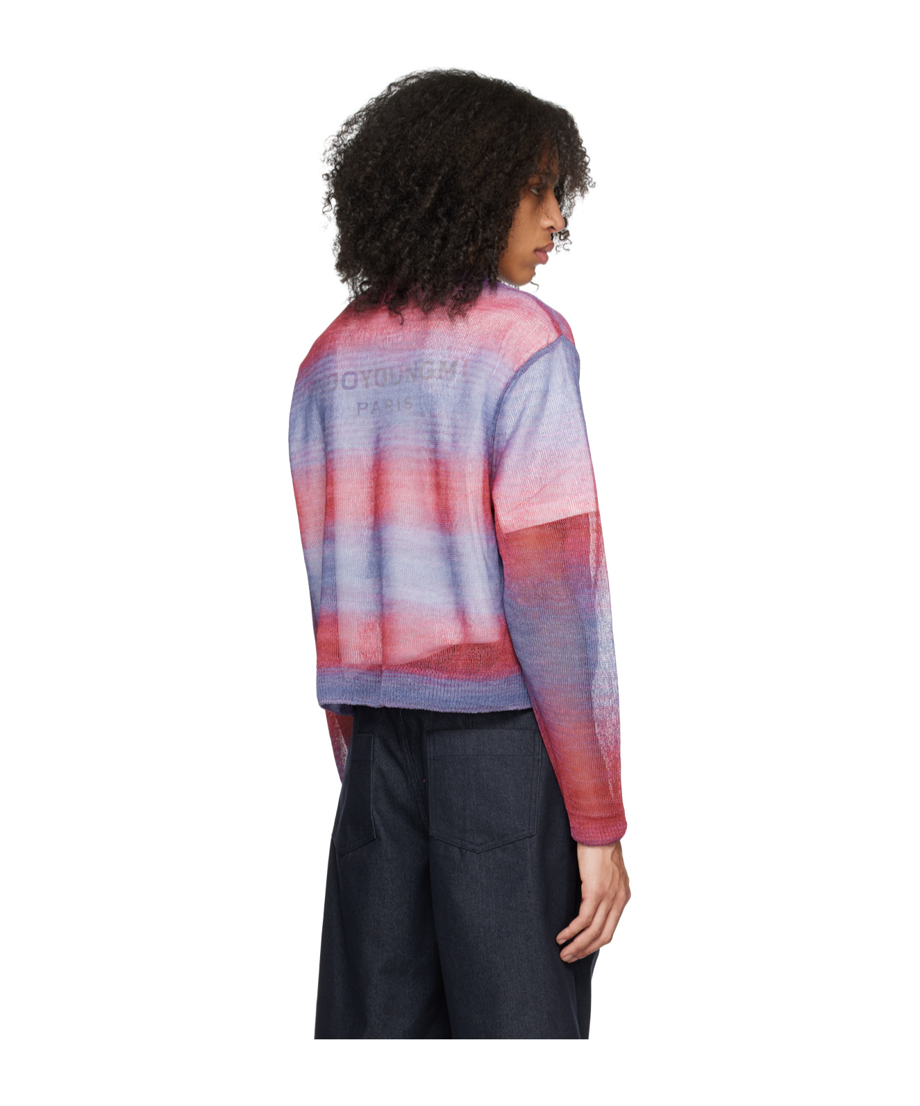 Wooyoungmi Graded Striped Sweater In Black