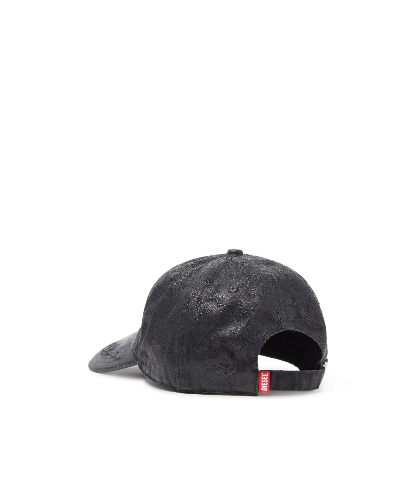 Shop Diesel Baseball Cap In Coated Denim In Black