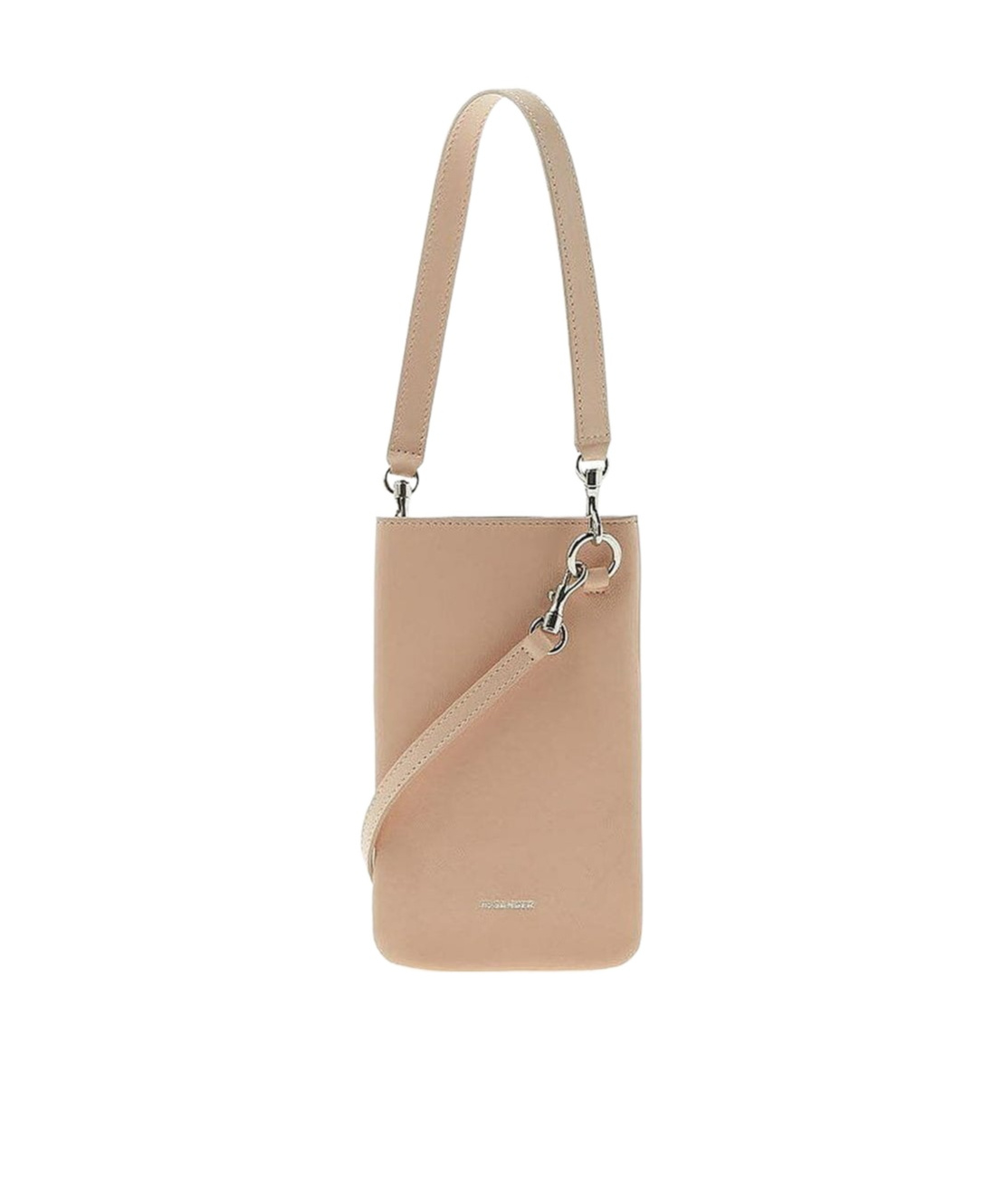 Jil Sander Logo Shoulder Bag In Nude