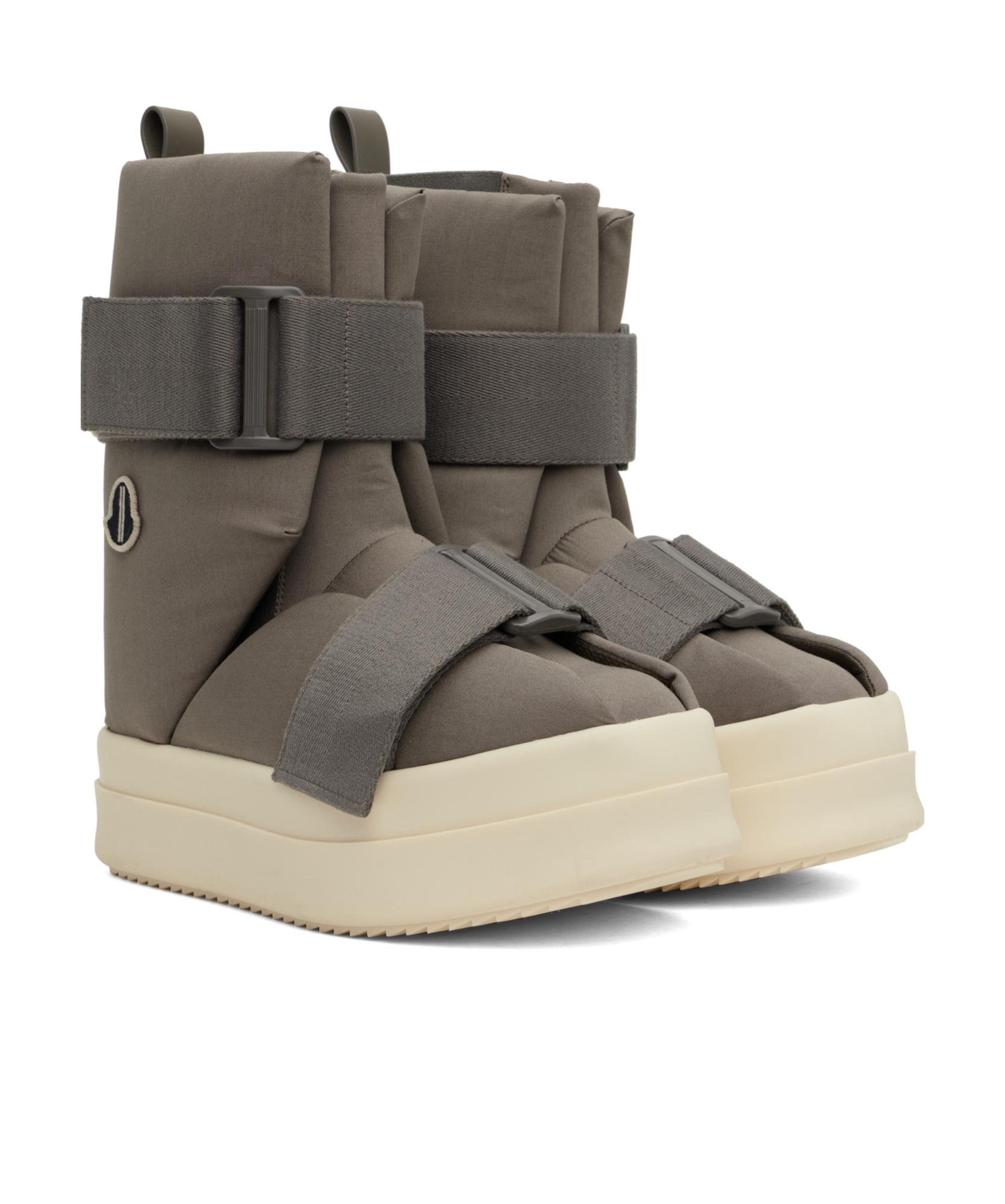 Rick Owens Round-head Short Boots In Nude