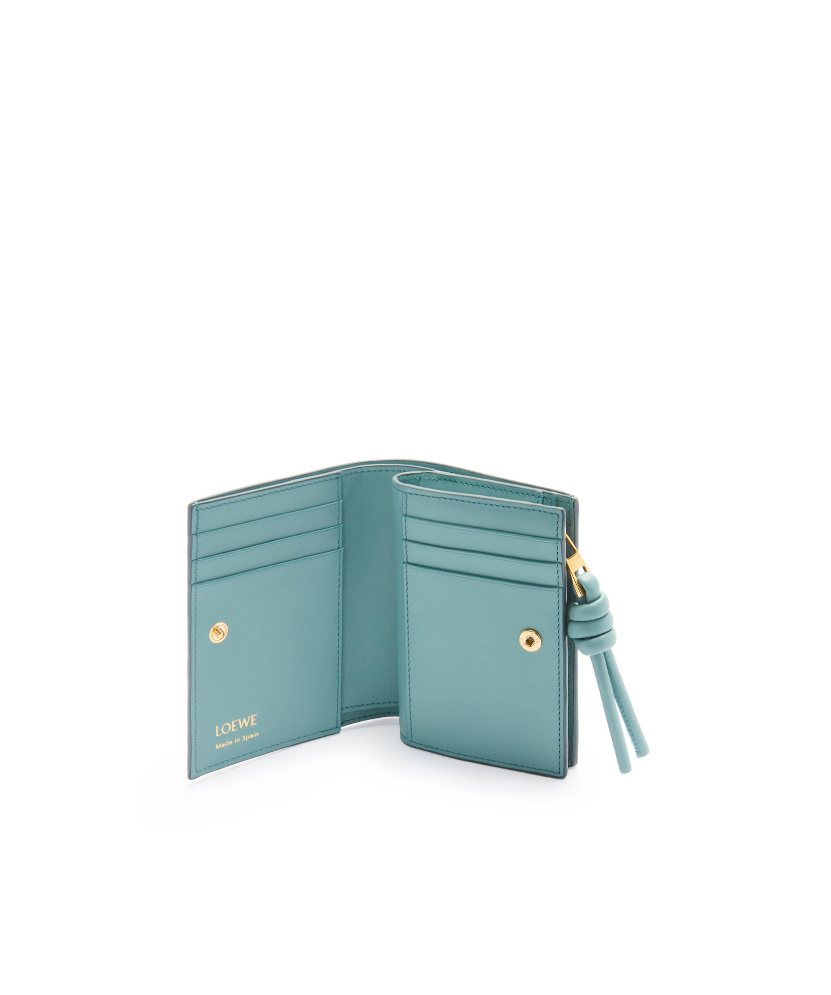 Loewe Knot Compact Wallet In Shiny Nappa Calfskin