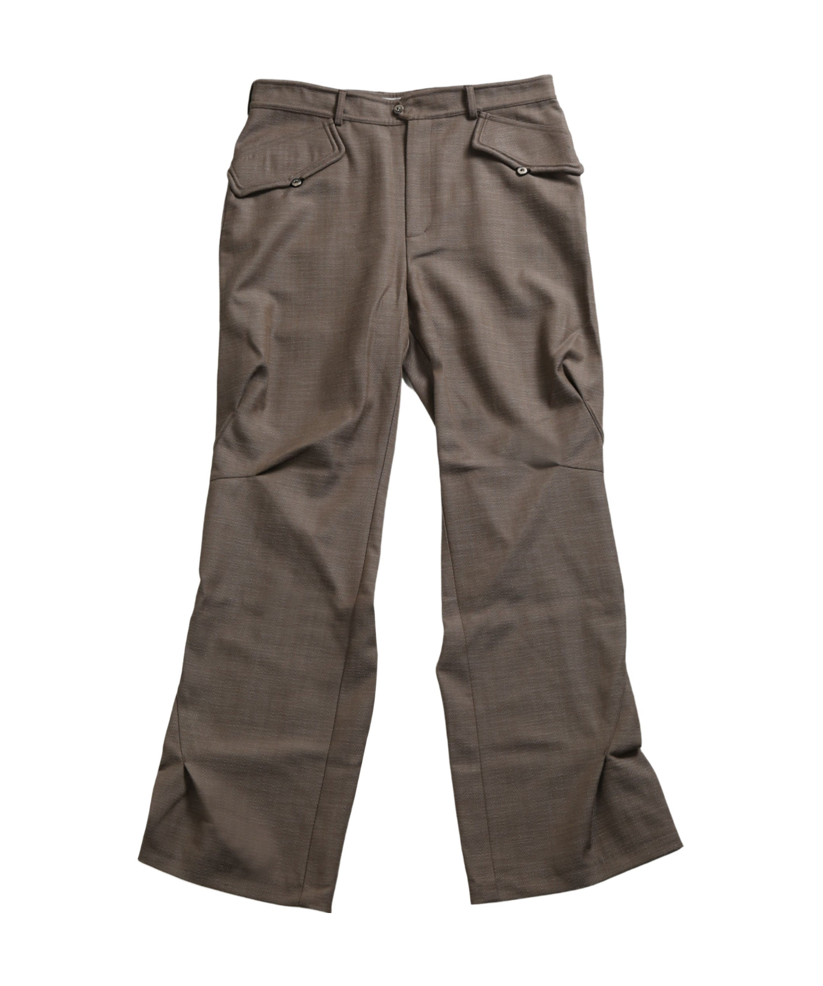 Kiko Kostadinov Alec K-dart Trouser Herringbone Wool In Brown