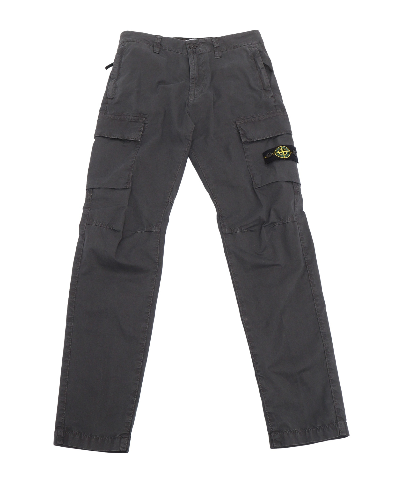Stone Island Belt-loop Tapered Pants In Black