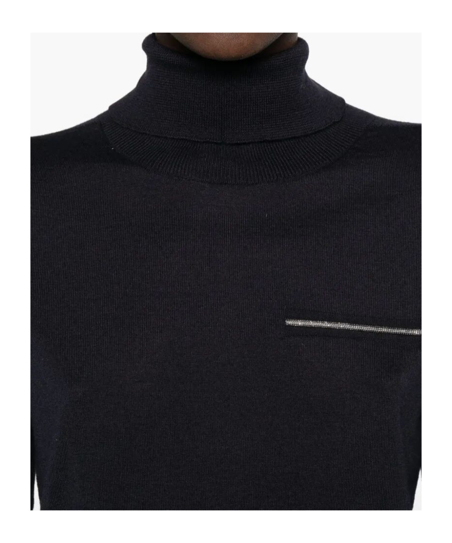Peserico Stud-embellished Sweater In Black