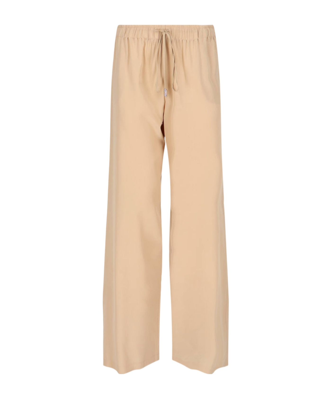 Ermanno Scervino Elastic Waist Casual Pants In Nude