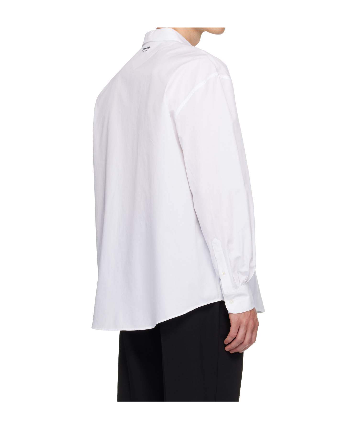 Kenzo Cotton Poplin Shirt In White