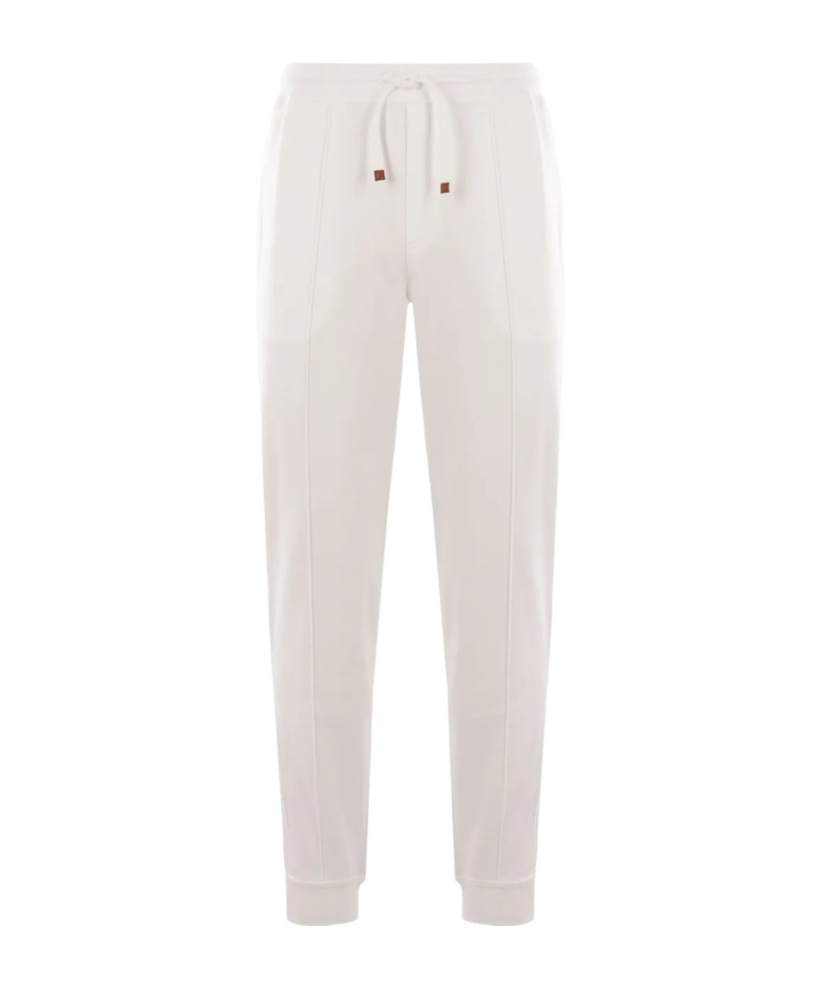 Brunello Cucinelli Cotton-blend Track Pants In White