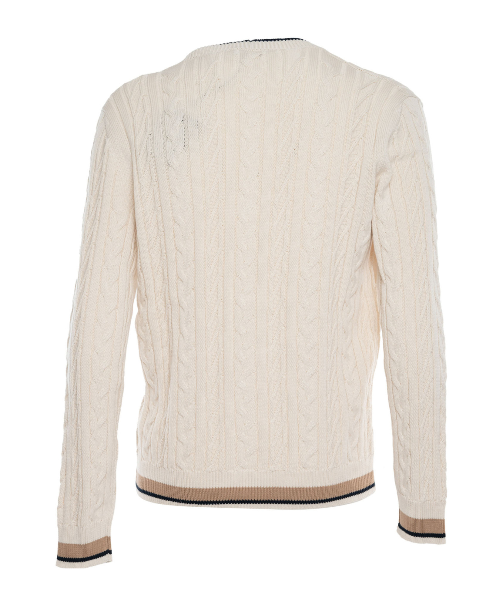 Peserico Knitted Sweater With Twisted Cuffs In Neutral