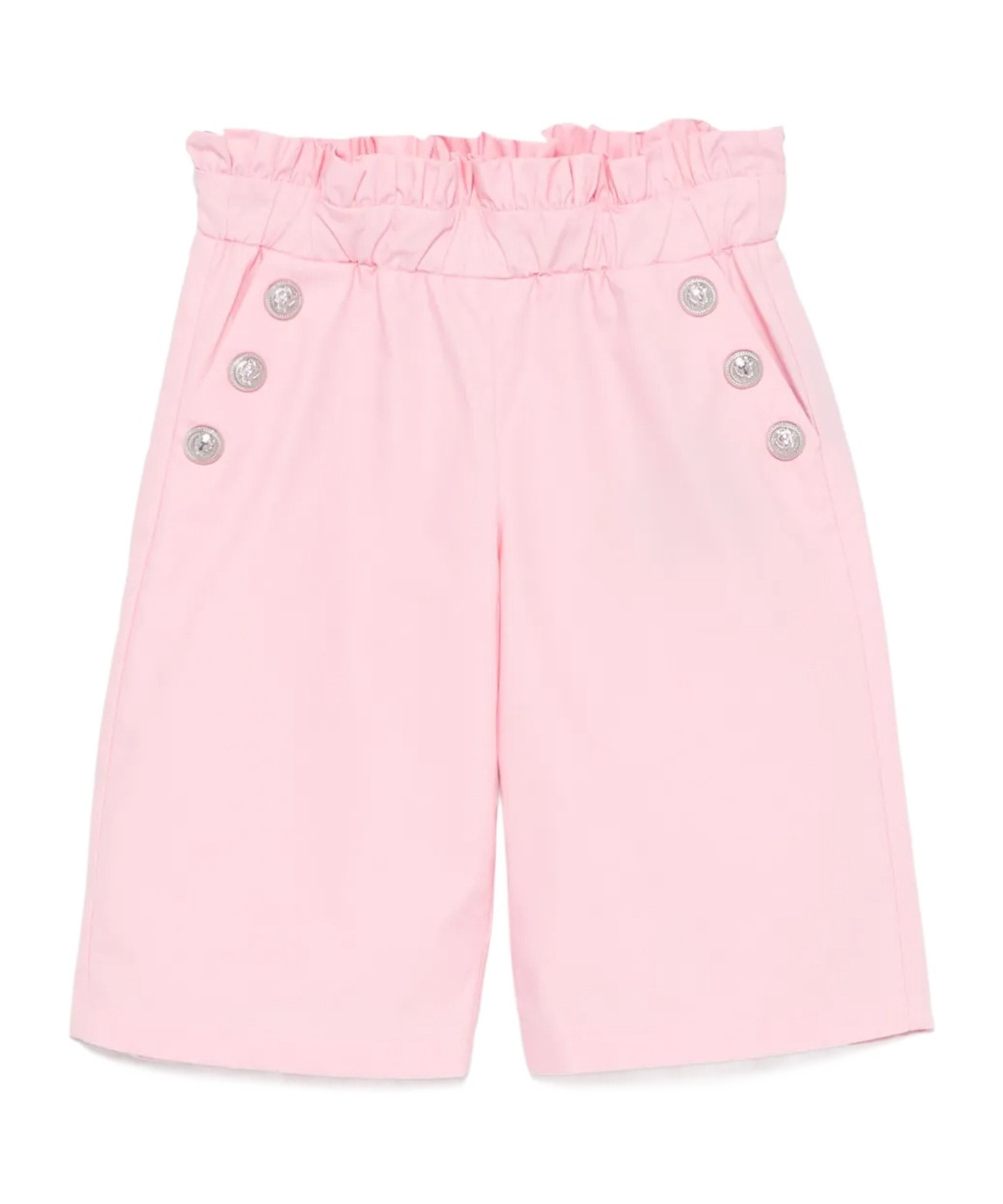 Shop Balmain Button-embellished Trousers In Pink