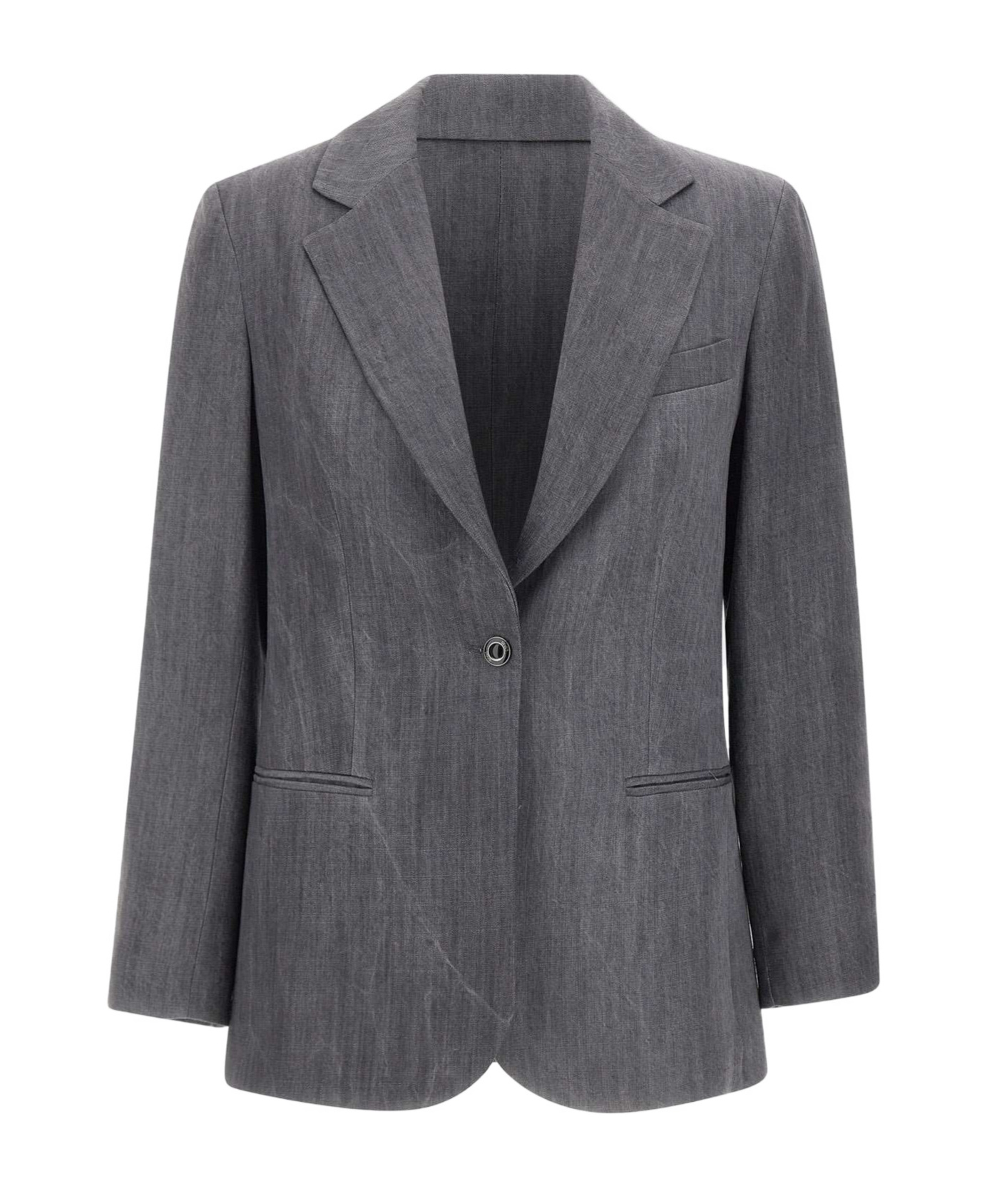 Liu •jo Single-breasted Blazer In Gray